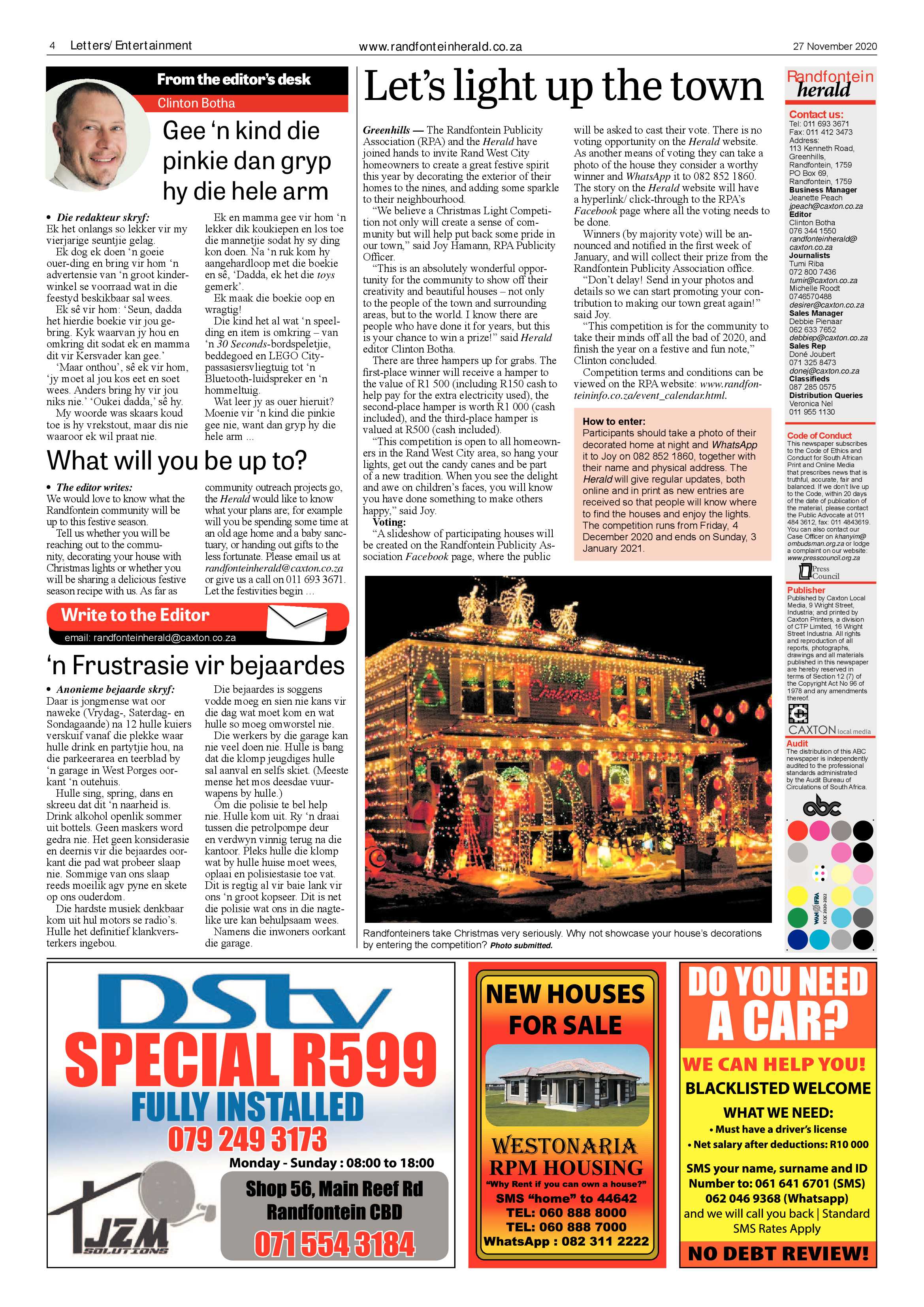 Randfontein Herald 27 November 2020 page 4