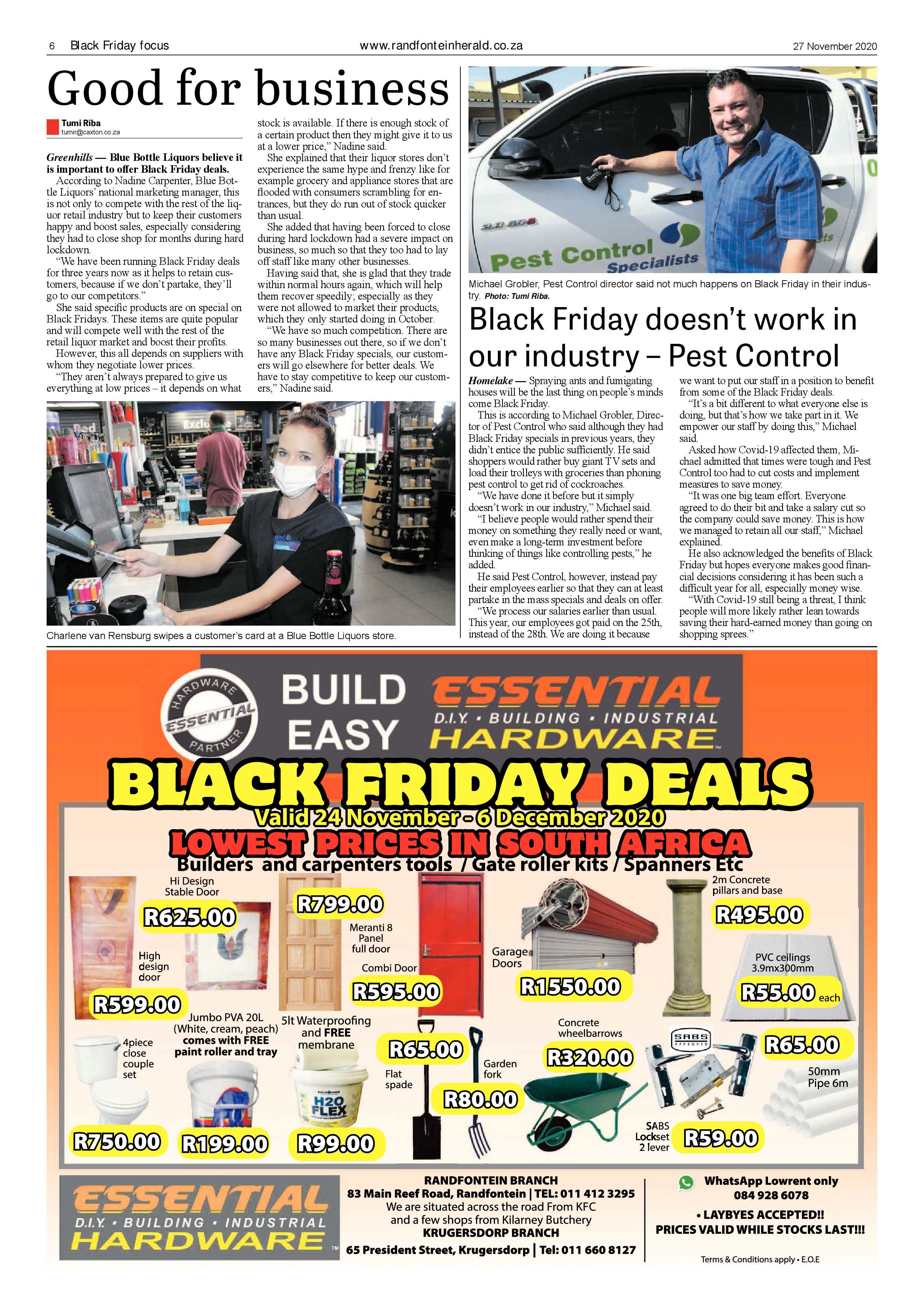 Randfontein Herald 27 November 2020 page 6