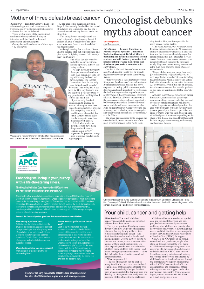 Randfontein Herald 27 October 2023 page 2