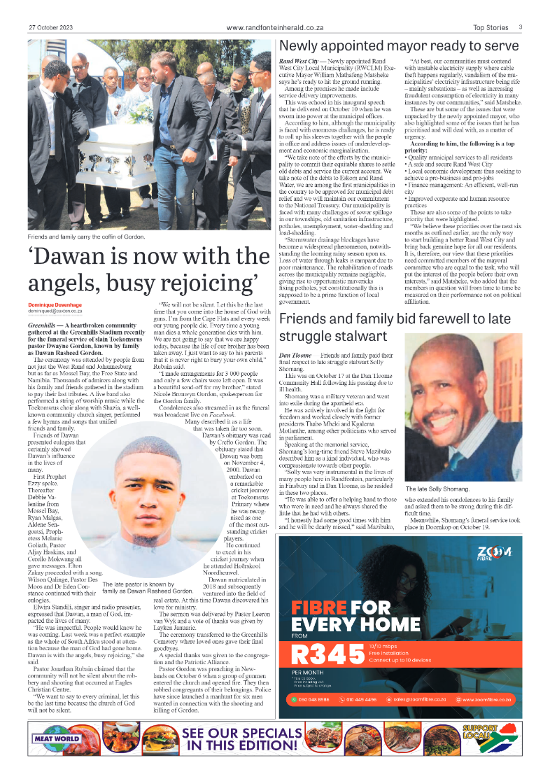 Randfontein Herald 27 October 2023 page 3