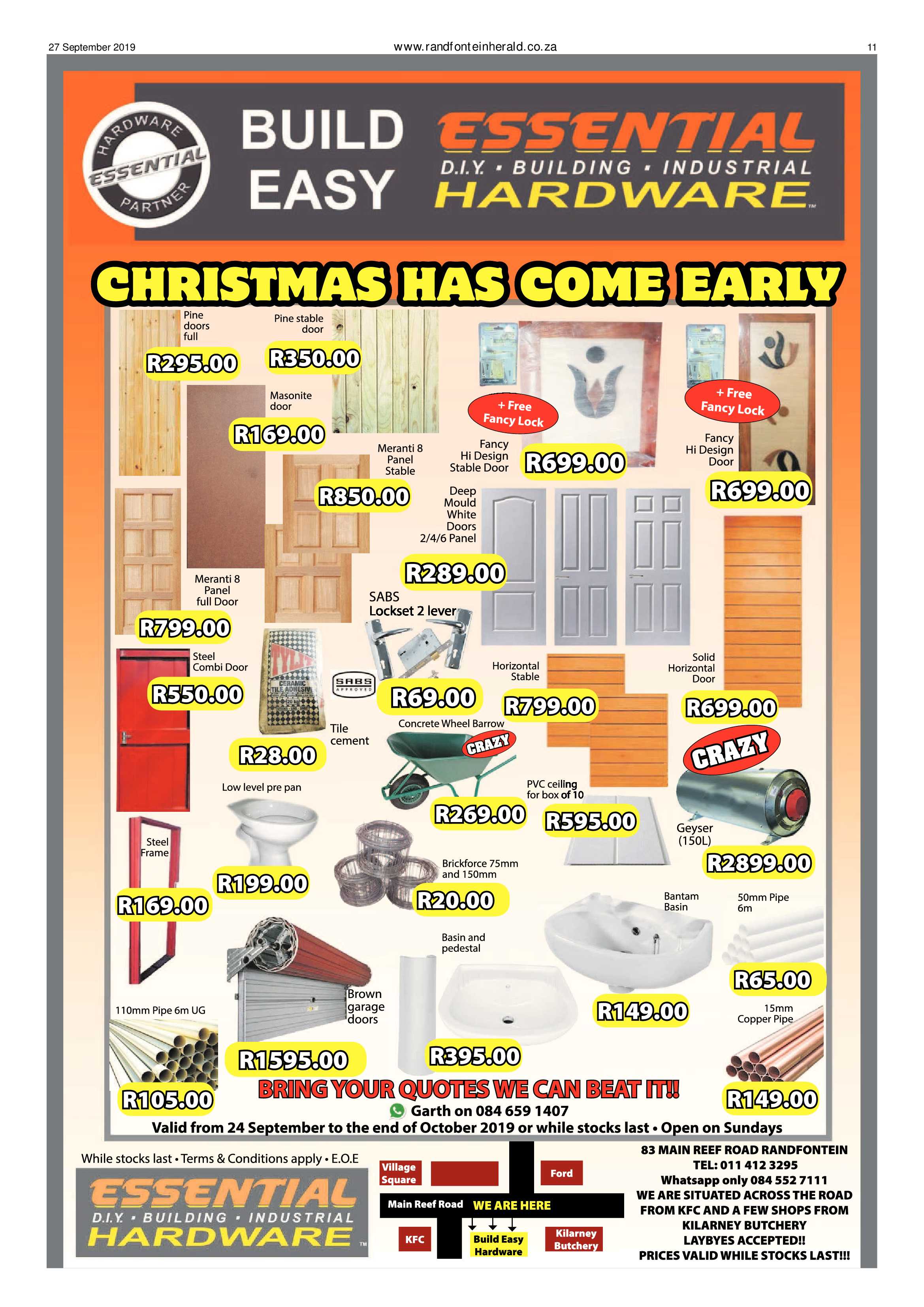 Randfontein Herald 27 September 2019 page 11