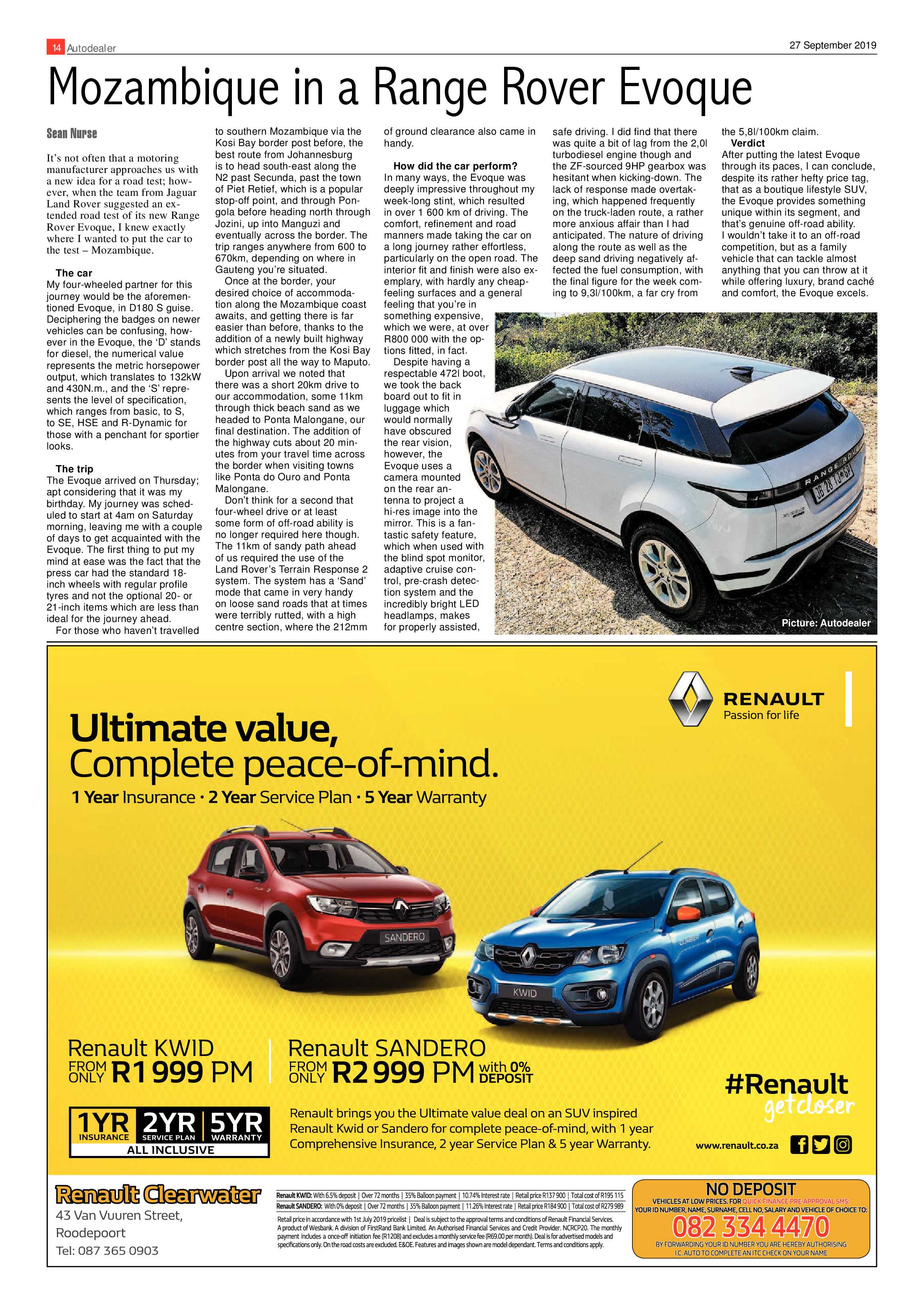 Randfontein Herald 27 September 2019 page 14