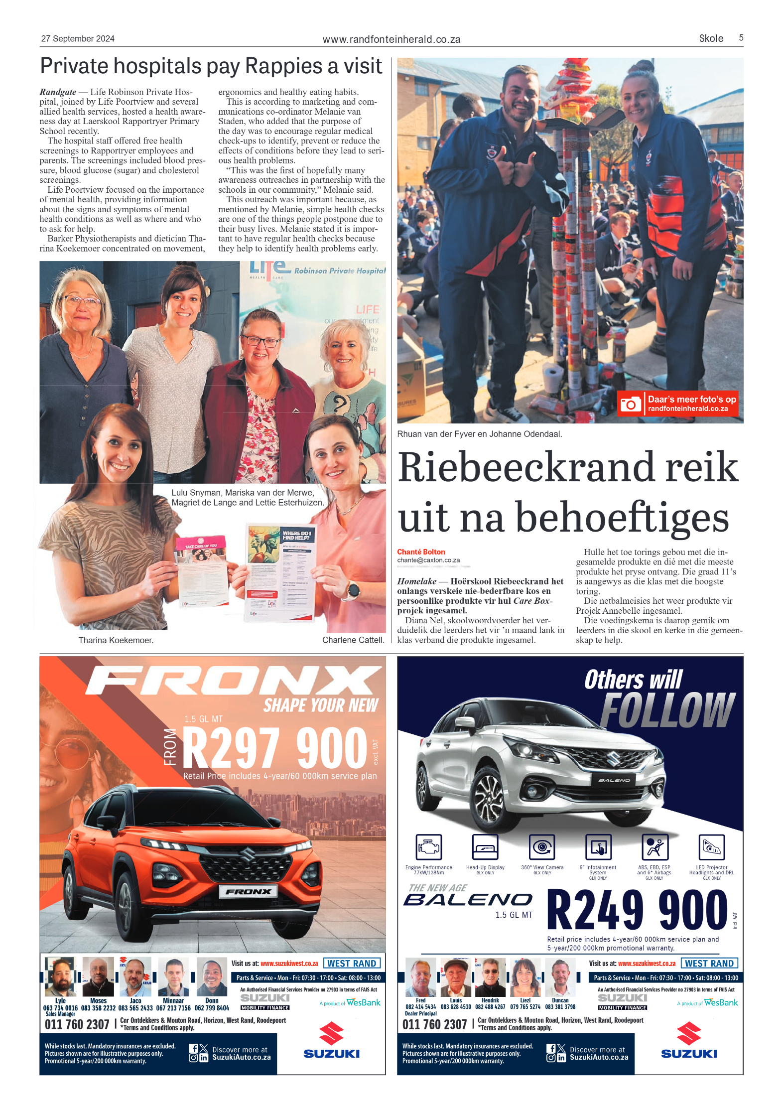 Randfontein Herald 27 September 2024 page 5