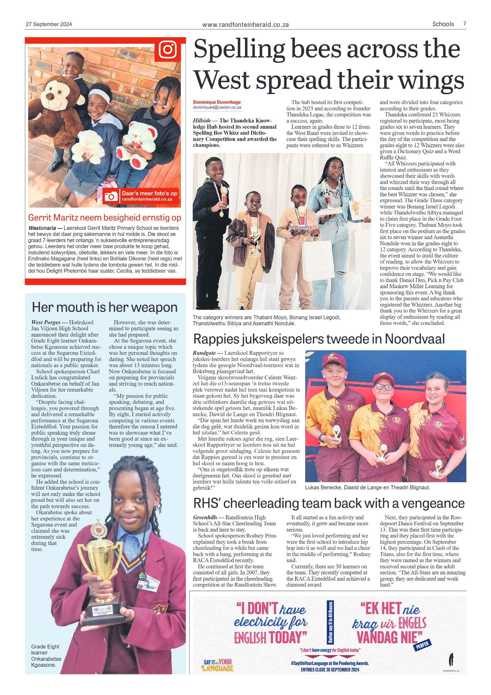 Randfontein Herald 27 September 2024 page 7