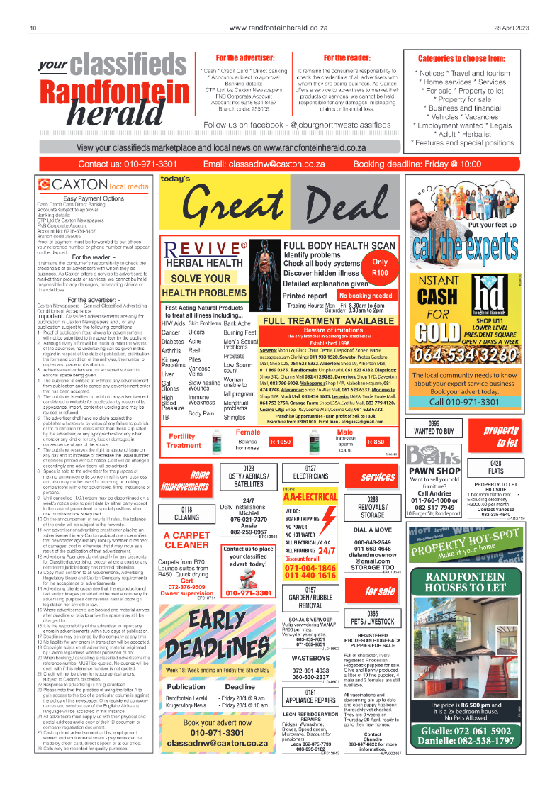 Randfontein Herald 28 April 2023 page 10