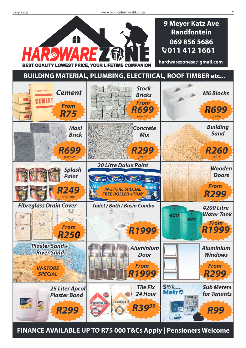 Randfontein Herald 28 April 2023 page 7