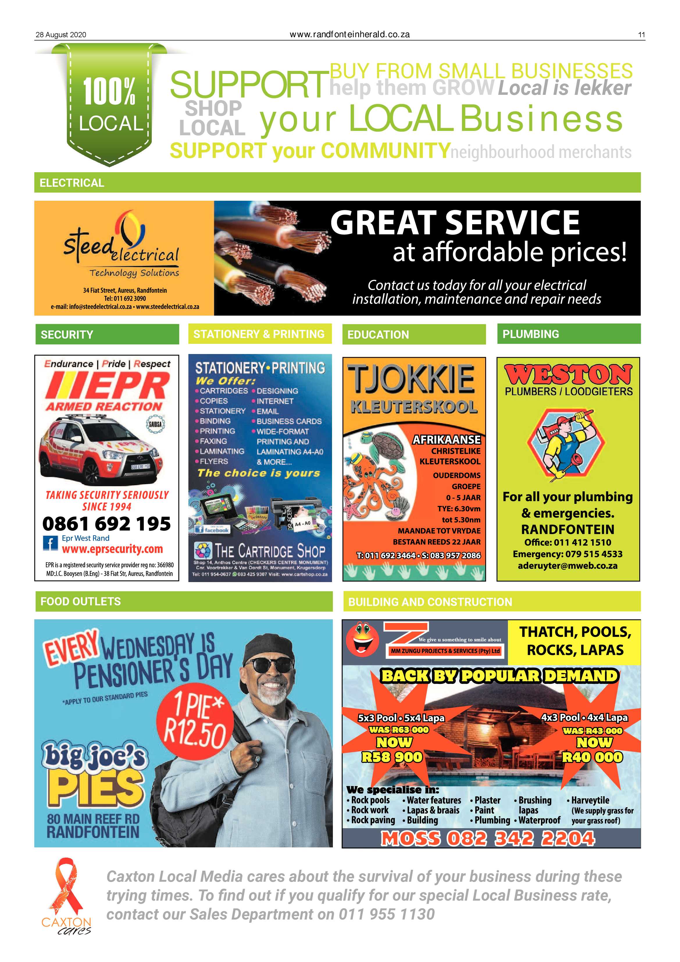 Randfontein Herald 28 August 2020 page 11