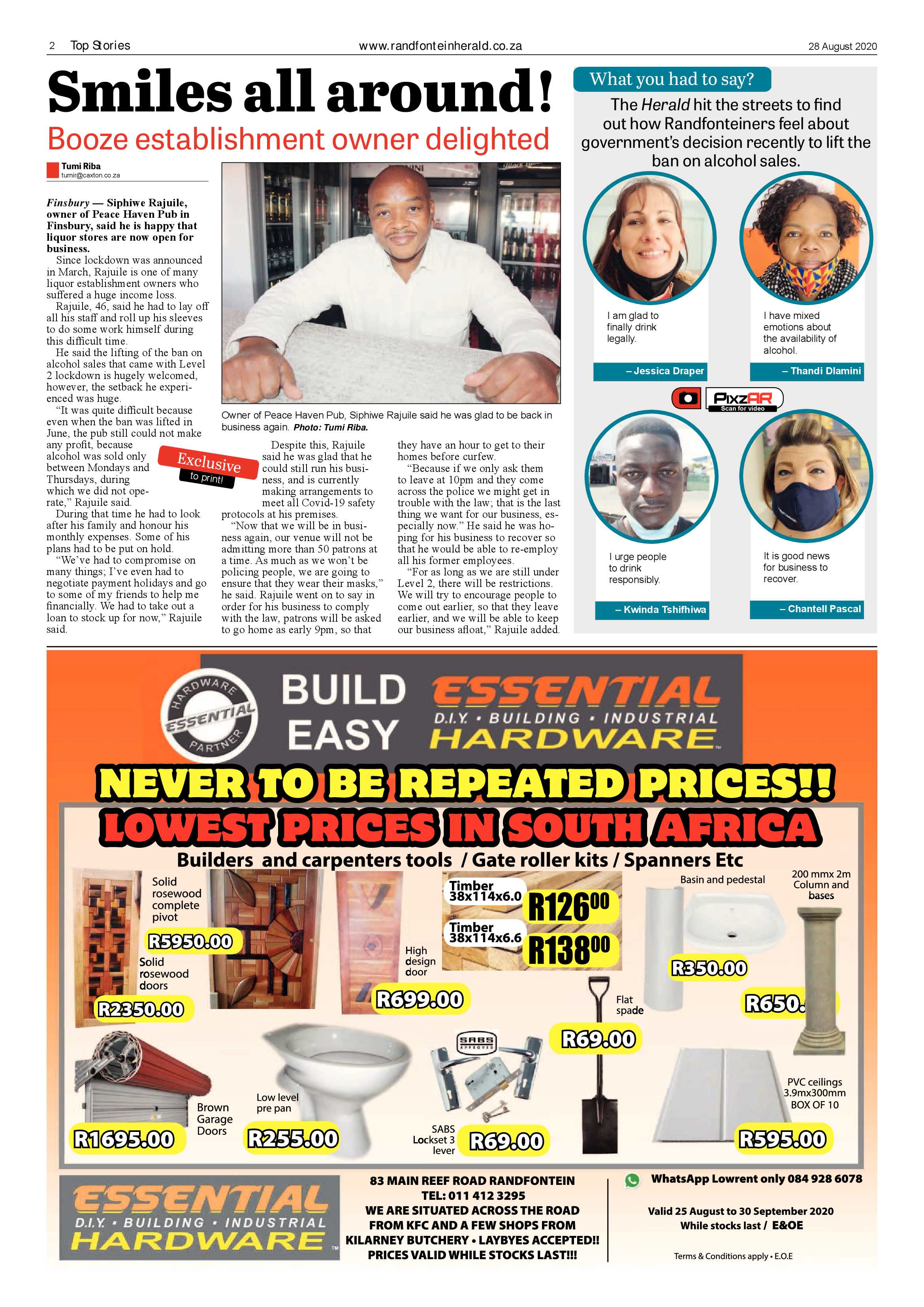 Randfontein Herald 28 August 2020 page 2