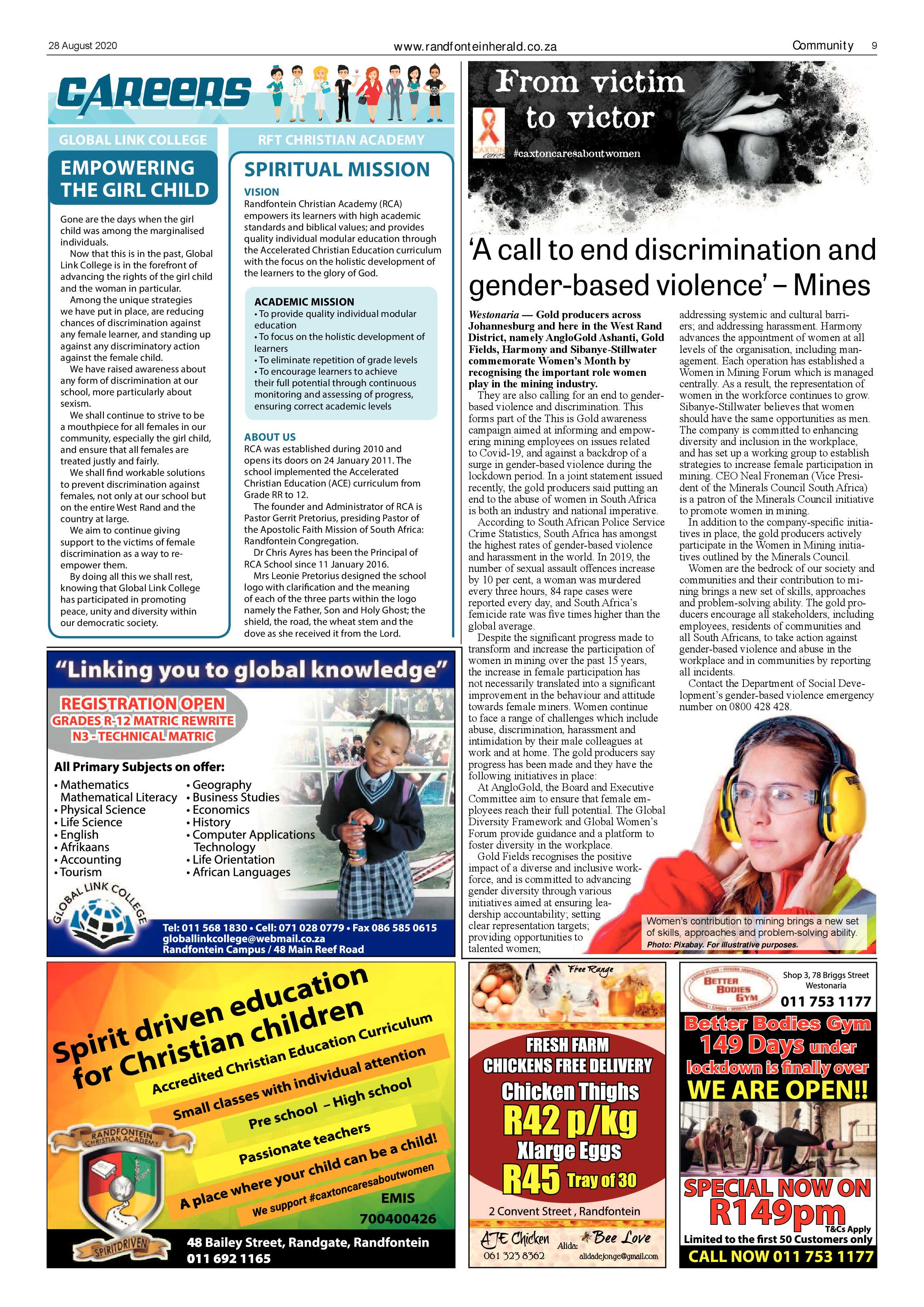 Randfontein Herald 28 August 2020 page 9
