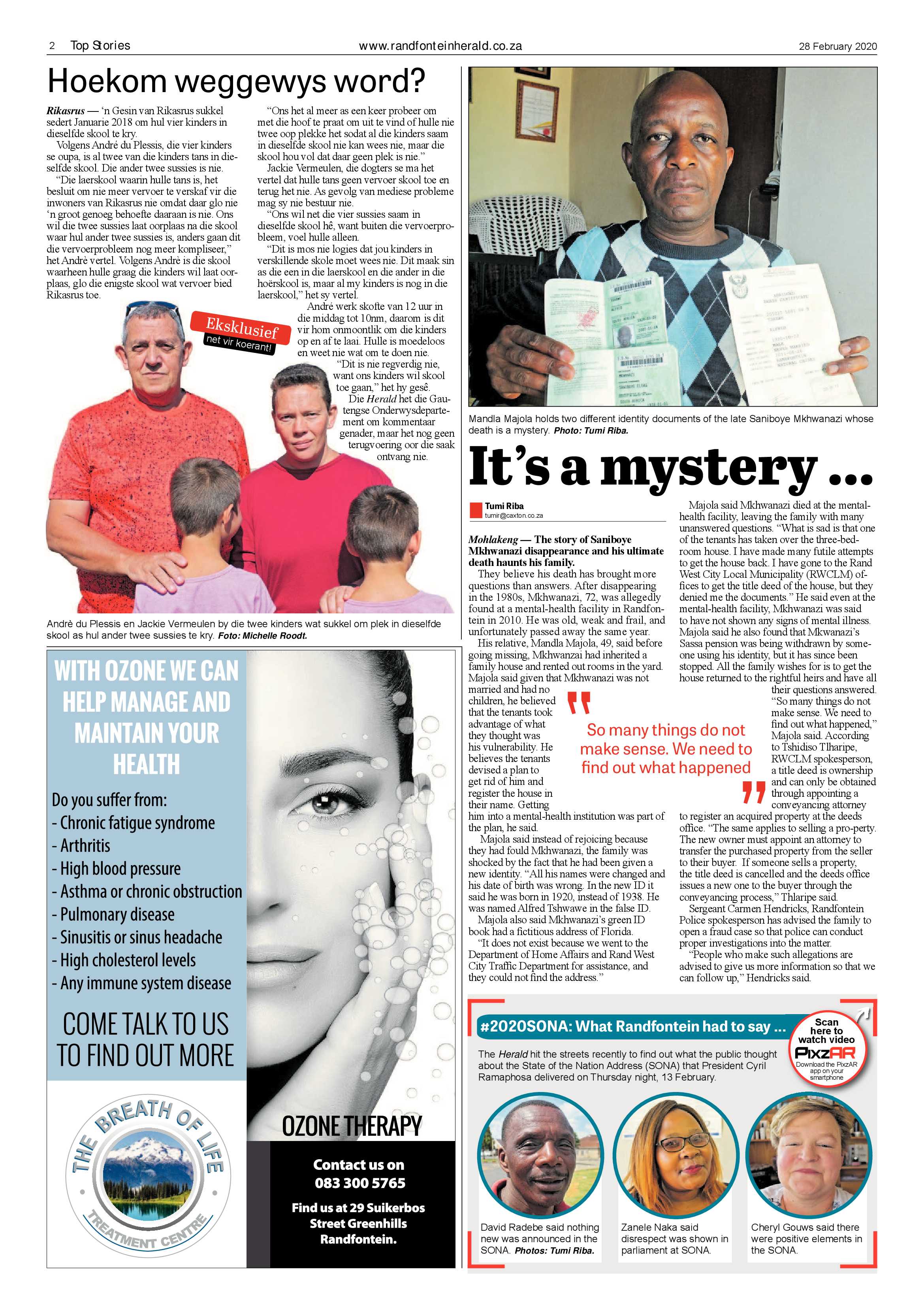 Randfontein Herald 28 February 2020 page 2