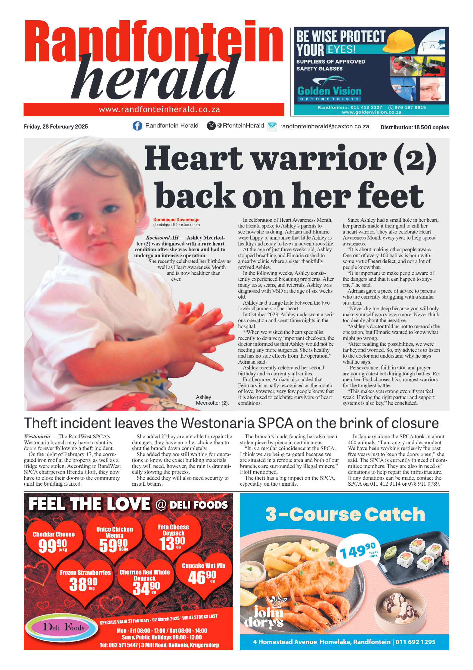 Randfontein Herald 28 February 2025 page 1