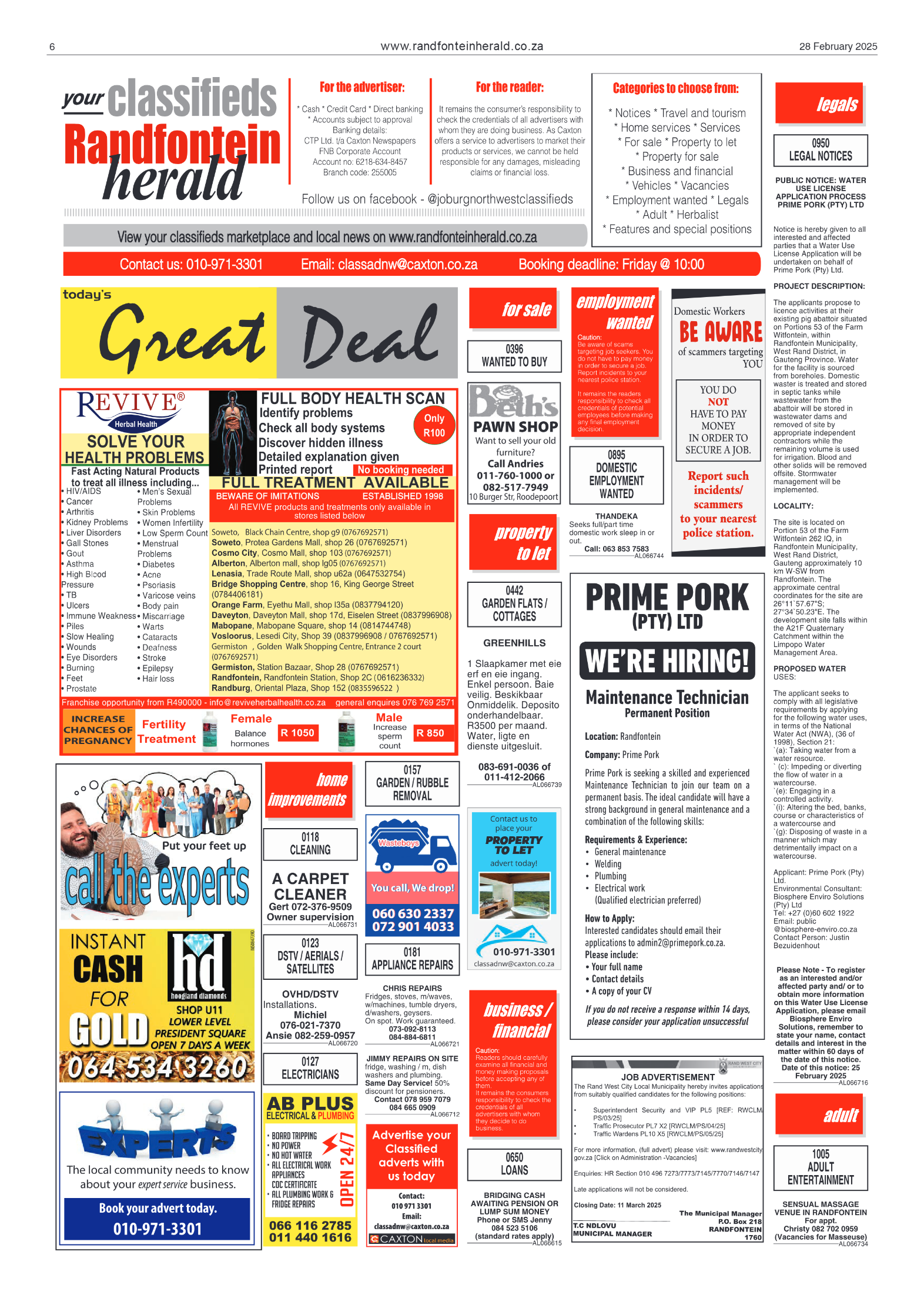 Randfontein Herald 28 February 2025 page 6