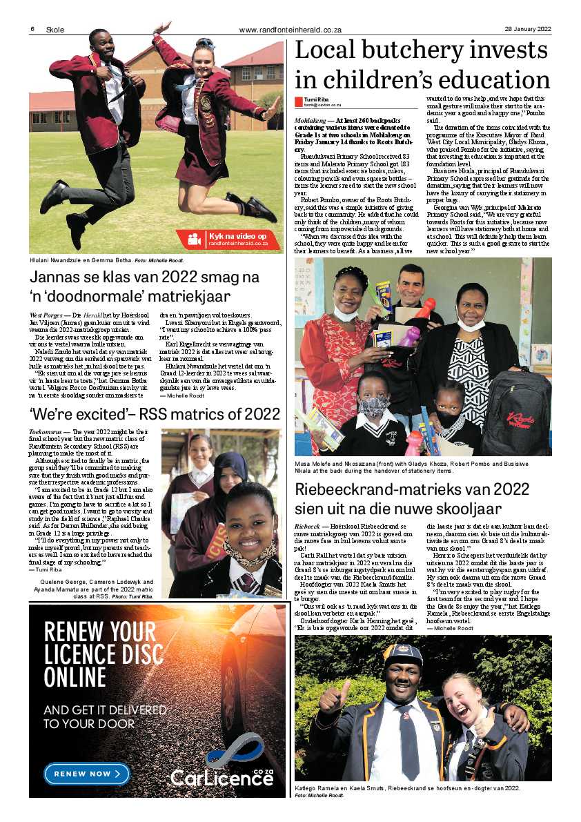 Randfontein Herald 28 January 2022 page 6