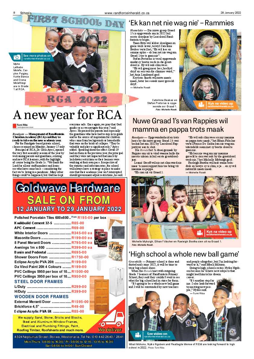 Randfontein Herald 28 January 2022 page 8
