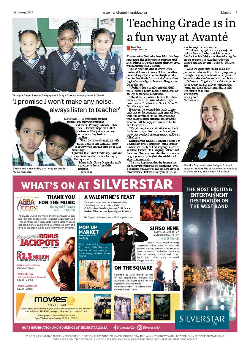 Randfontein Herald 28 January 2022 page 9