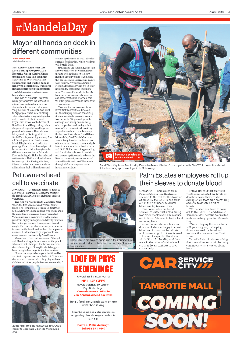 Randfontein Herald 28 July 2023 page 3