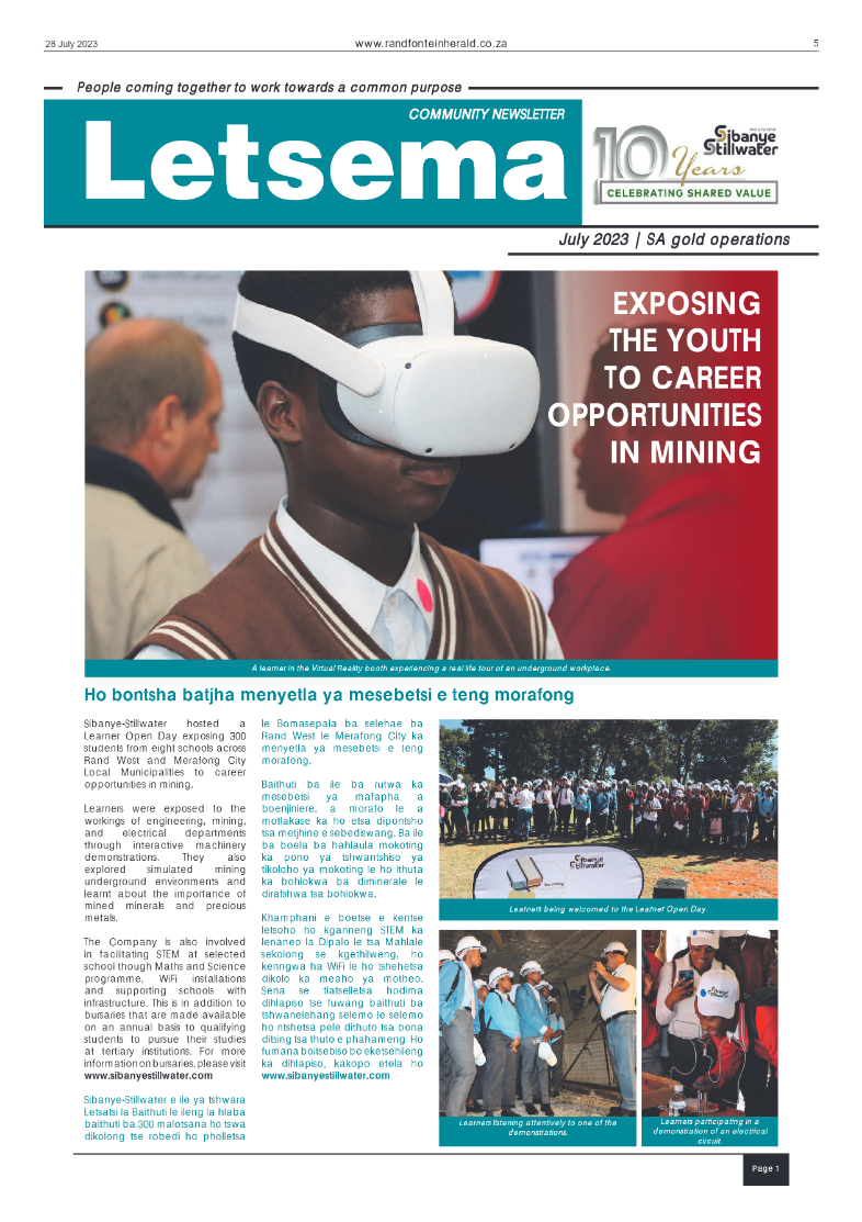 Randfontein Herald 28 July 2023 page 5