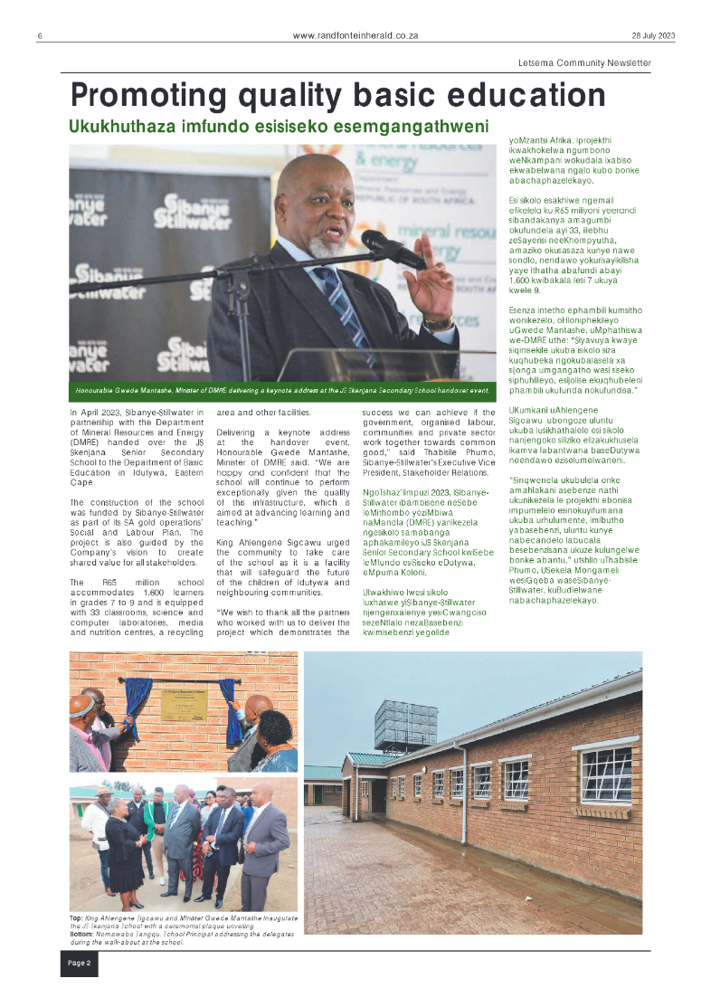 Randfontein Herald 28 July 2023 page 6