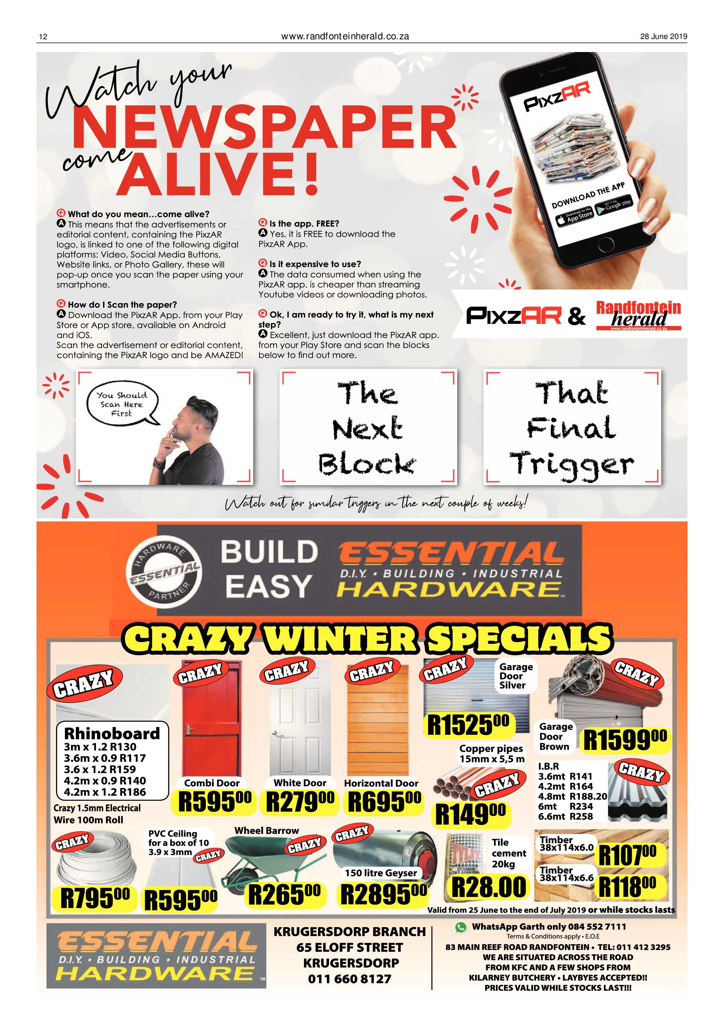 Randfontein Herald 28 June 2019 page 12