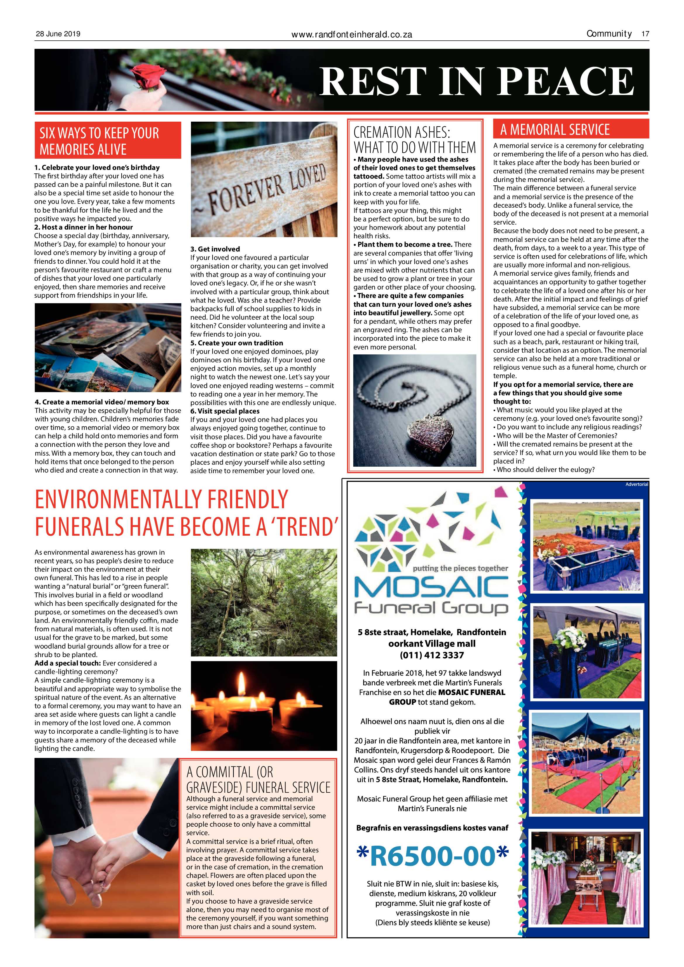 Randfontein Herald 28 June 2019 page 17