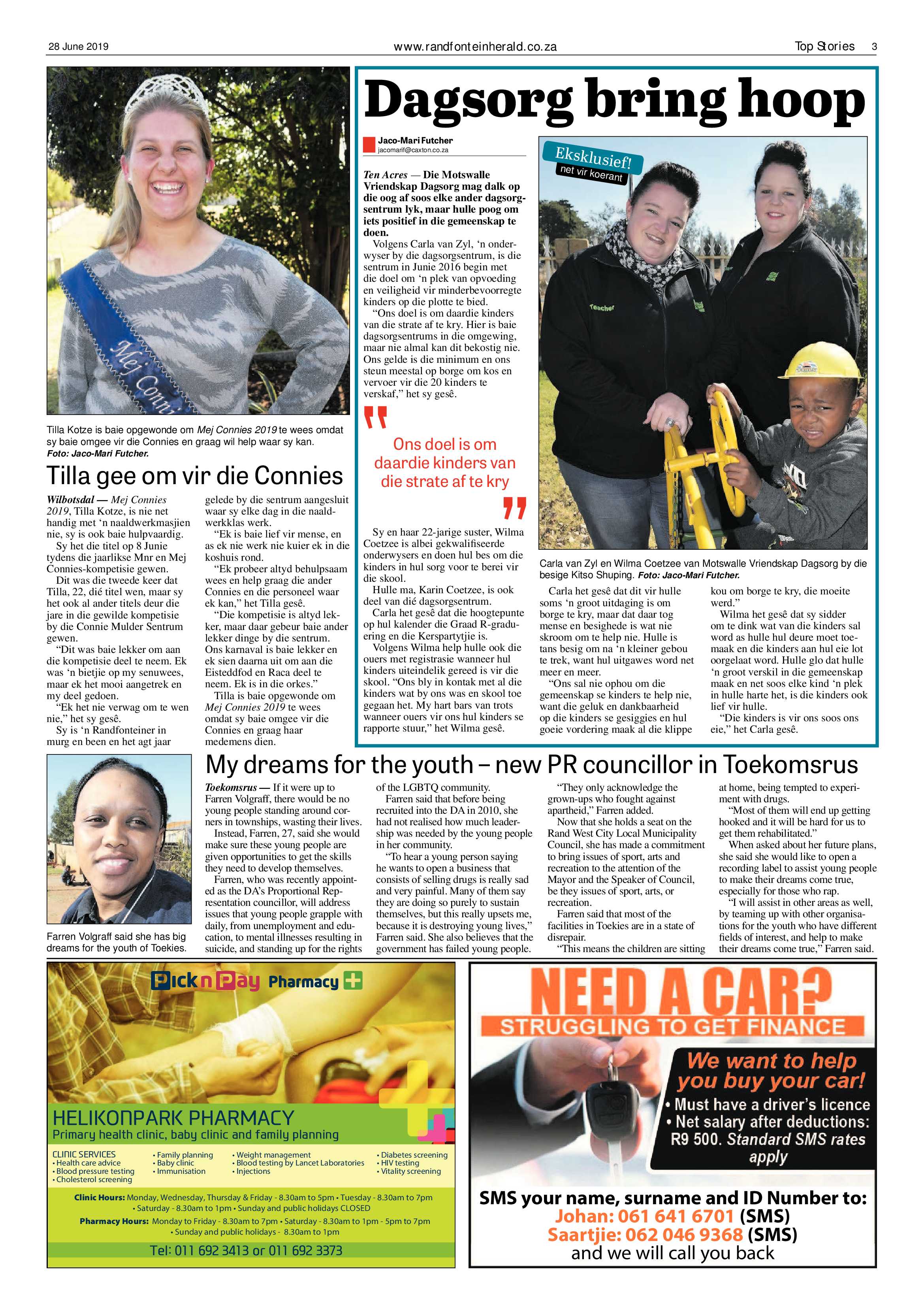 Randfontein Herald 28 June 2019 page 3