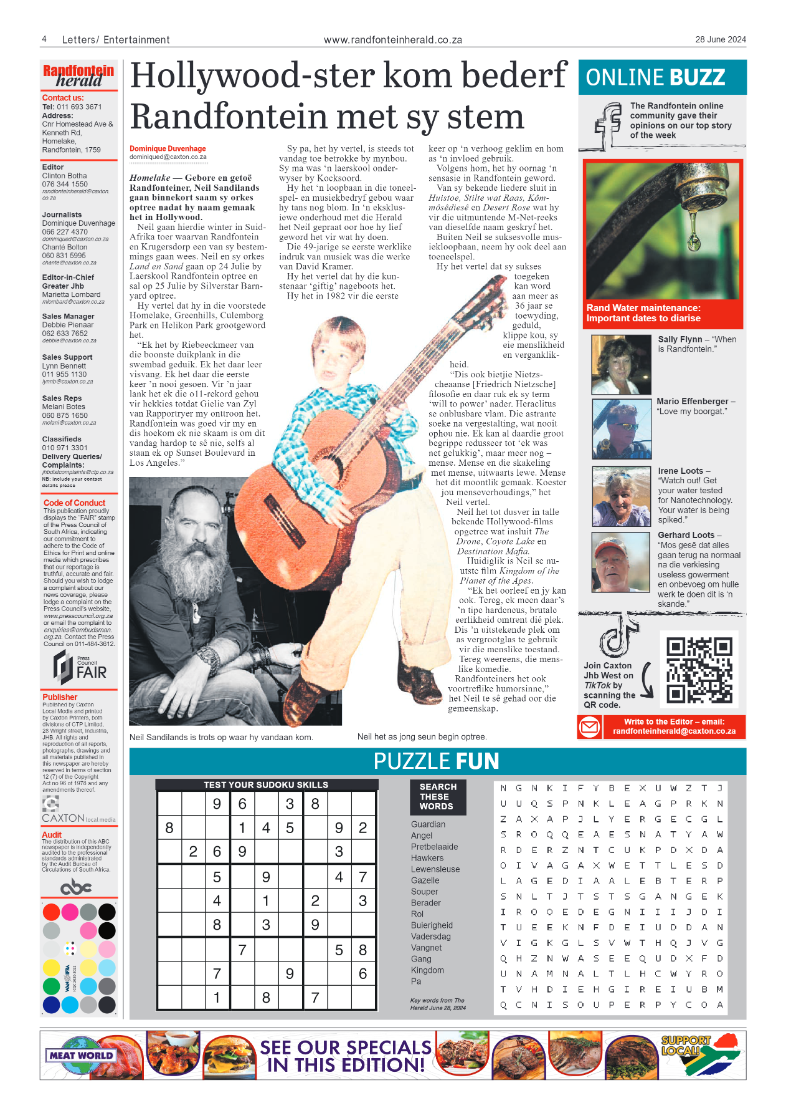 Randfontein Herald 28 June 2024 page 4