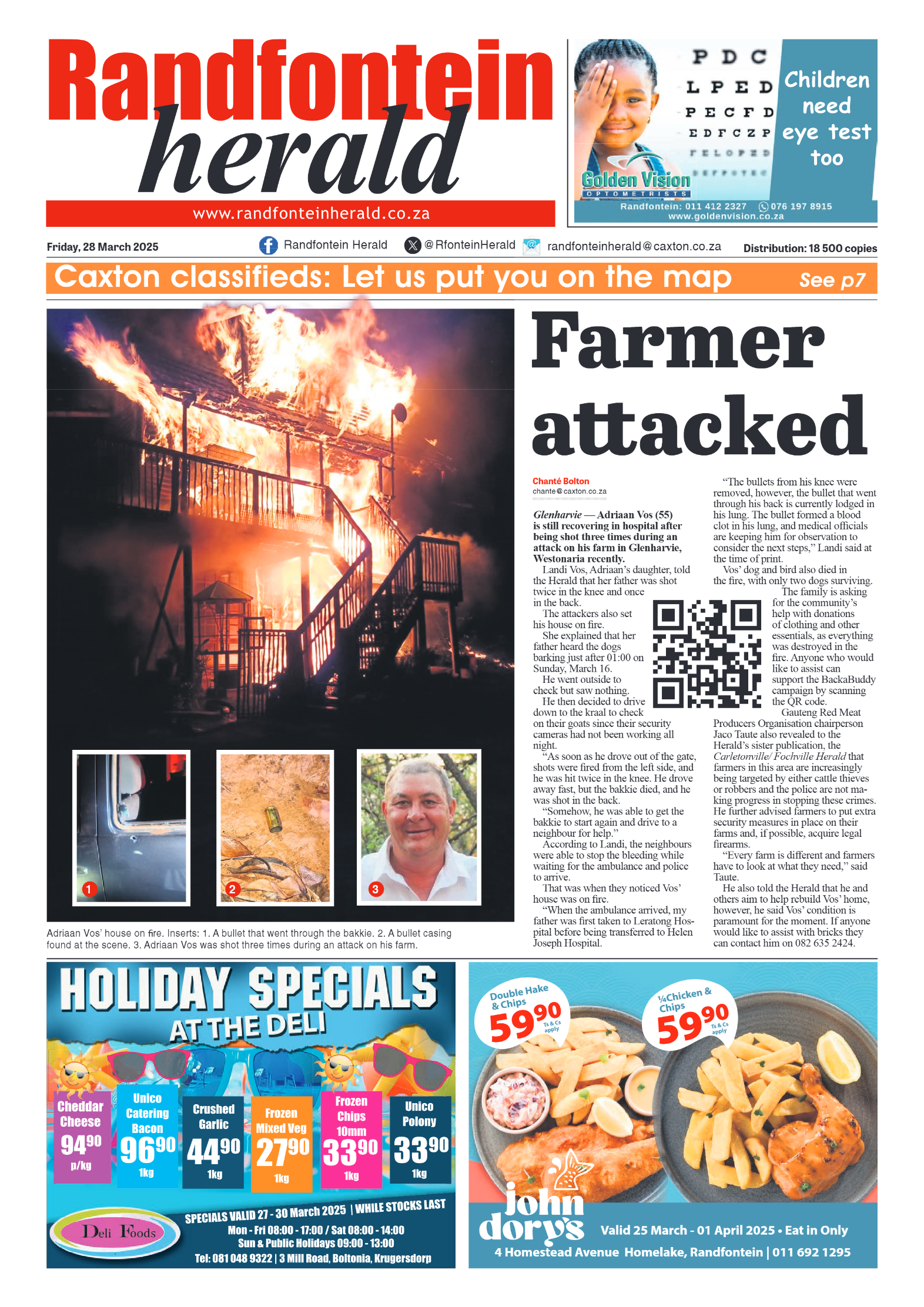 Randfontein Herald 28 March 2025 page 1