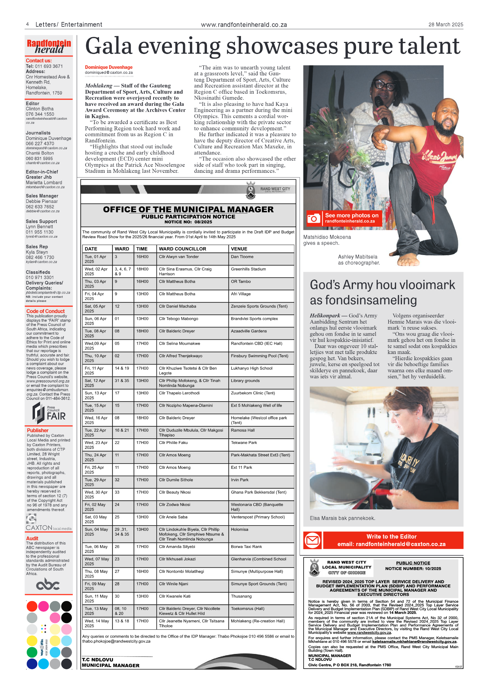 Randfontein Herald 28 March 2025 page 4