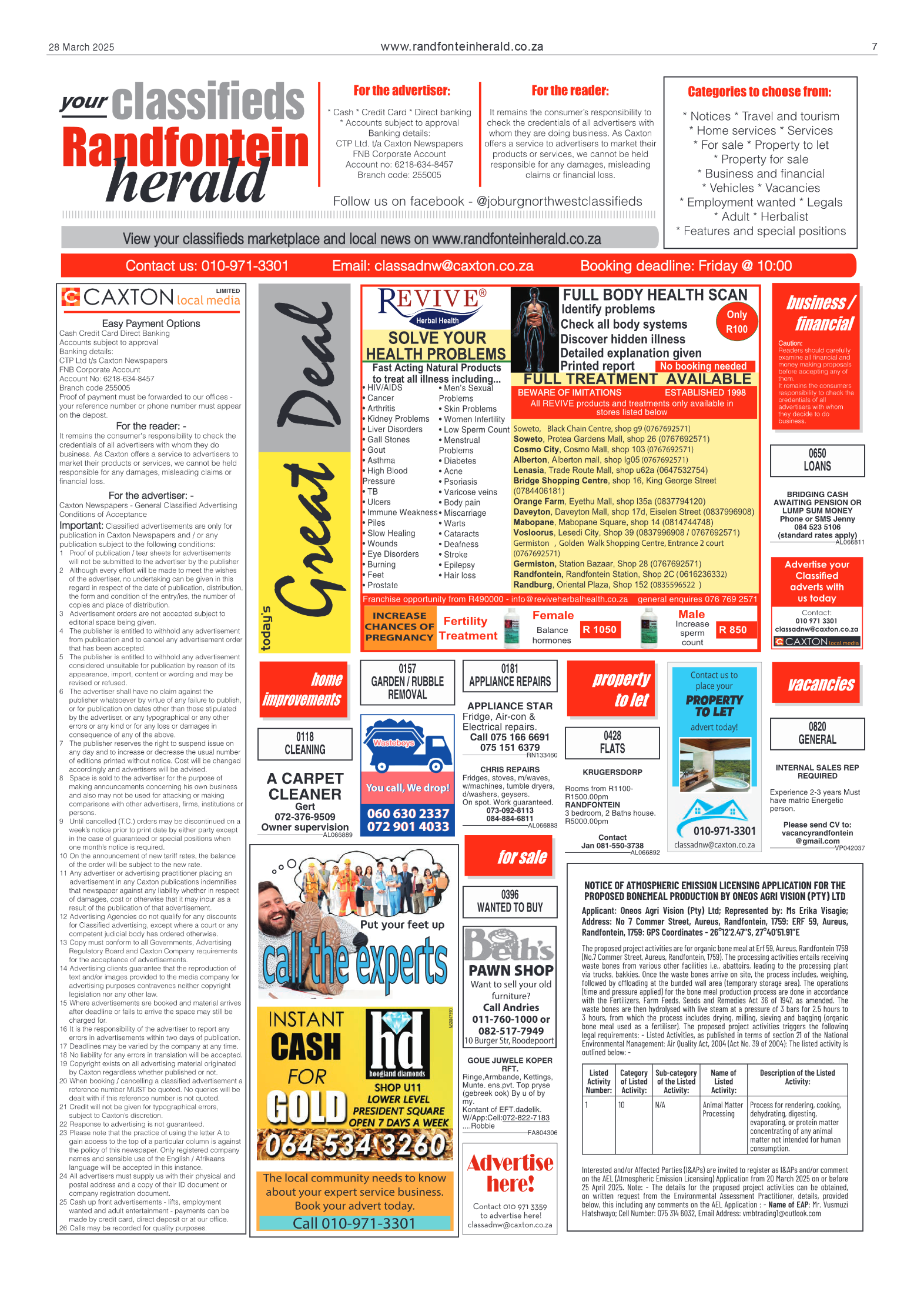 Randfontein Herald 28 March 2025 page 7