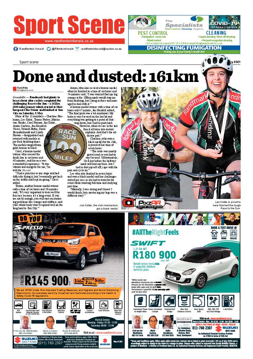 Randfontein Herald 28 May 2021 page 16