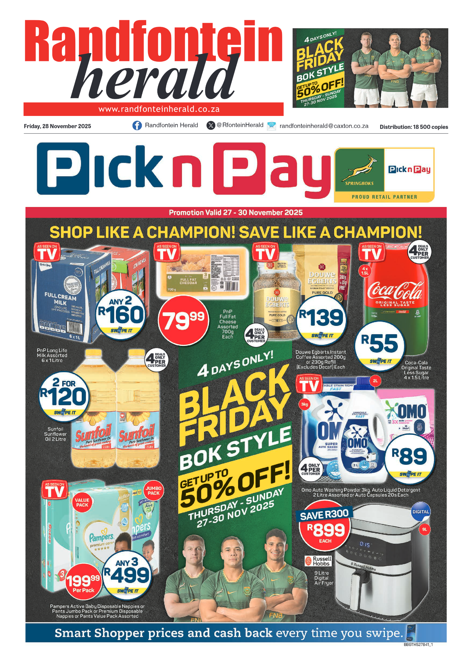 Randfontein Herald 28 November 2025 page 1