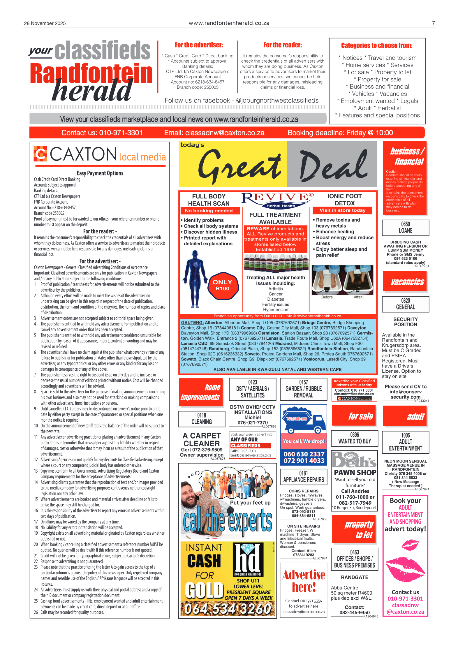 Randfontein Herald 28 November 2025 page 9