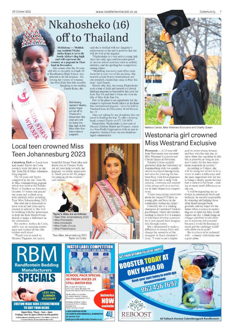 Randfontein Herald 28 October 2022 page 3