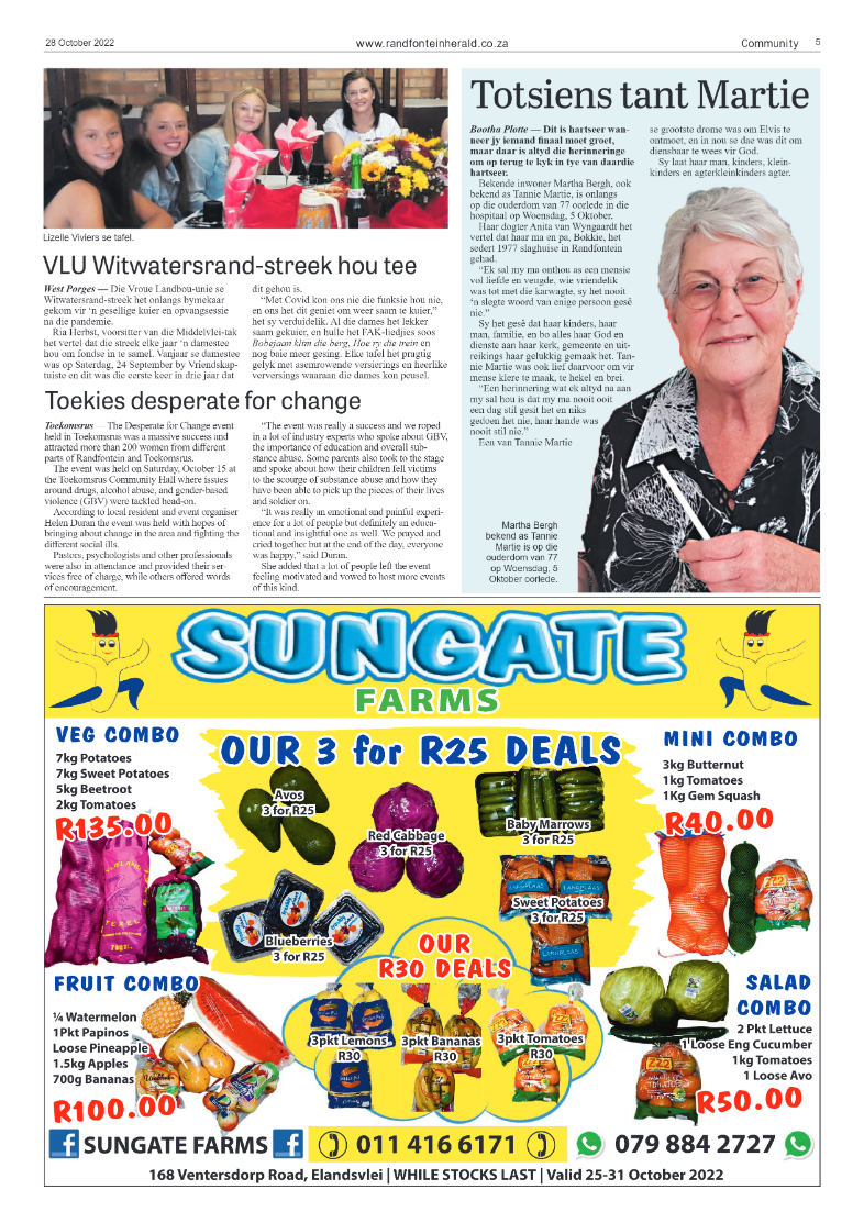 Randfontein Herald 28 October 2022 page 5