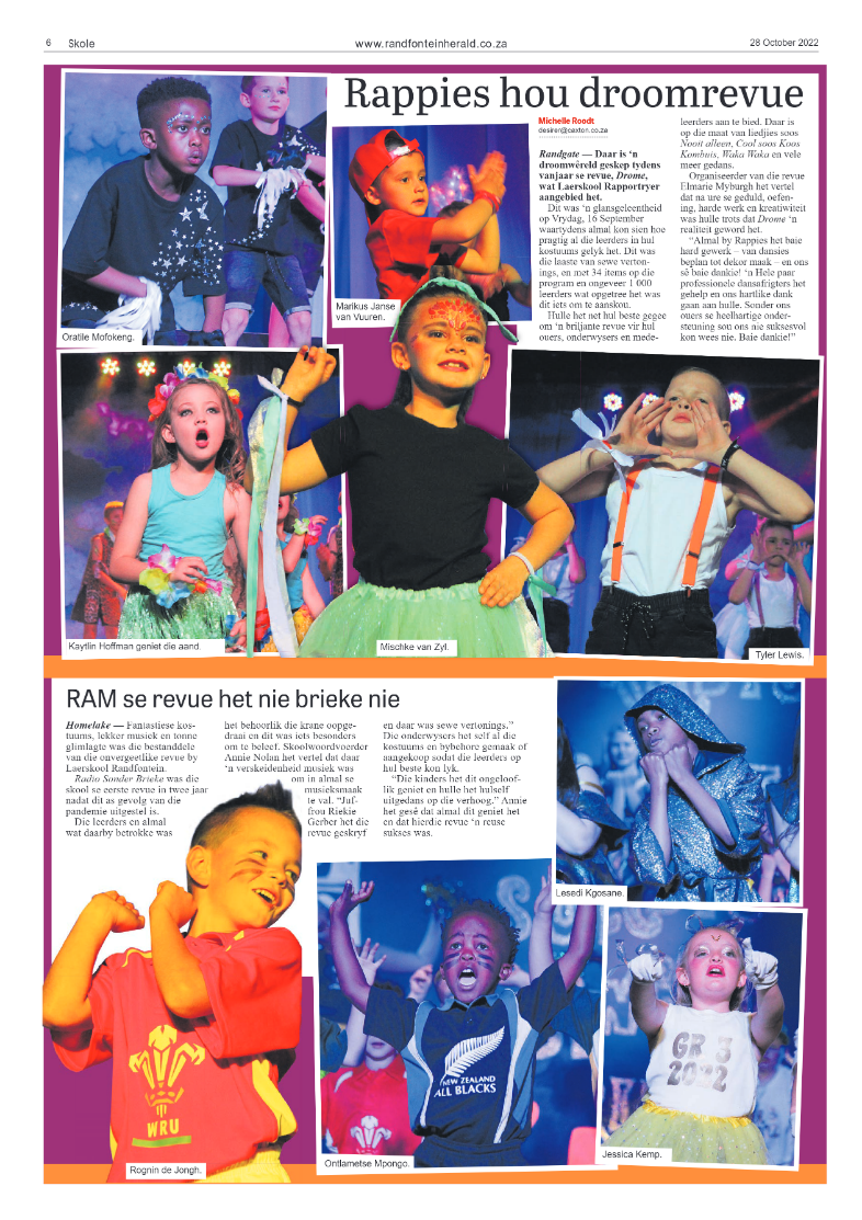 Randfontein Herald 28 October 2022 page 6