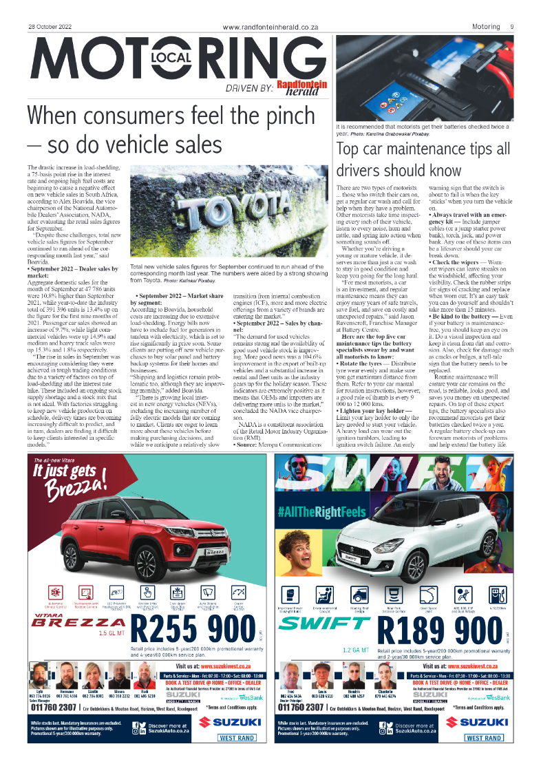 Randfontein Herald 28 October 2022 page 9