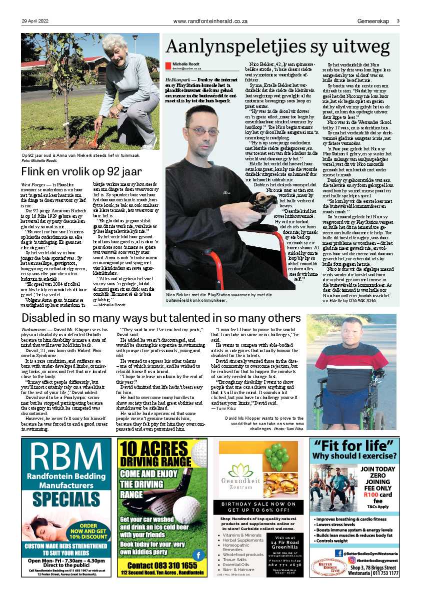 Randfontein Herald 29 April 2022 page 3