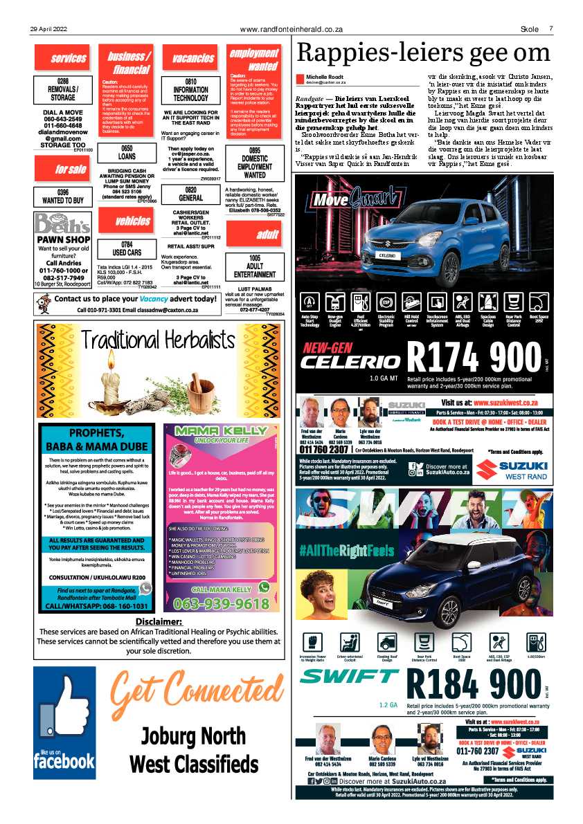 Randfontein Herald 29 April 2022 page 7