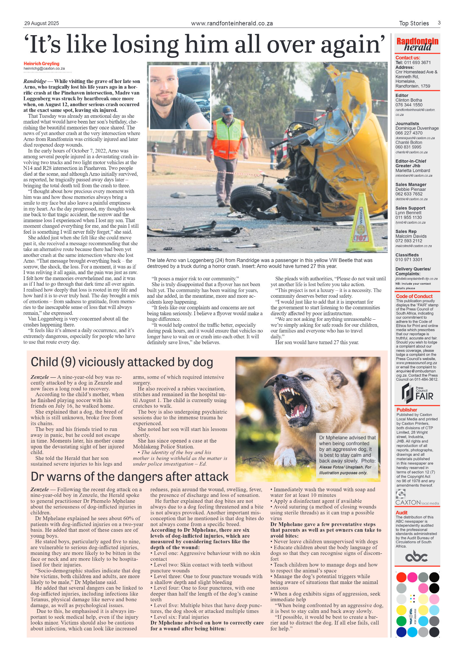 Randfontein Herald 29 August 2025 page 3