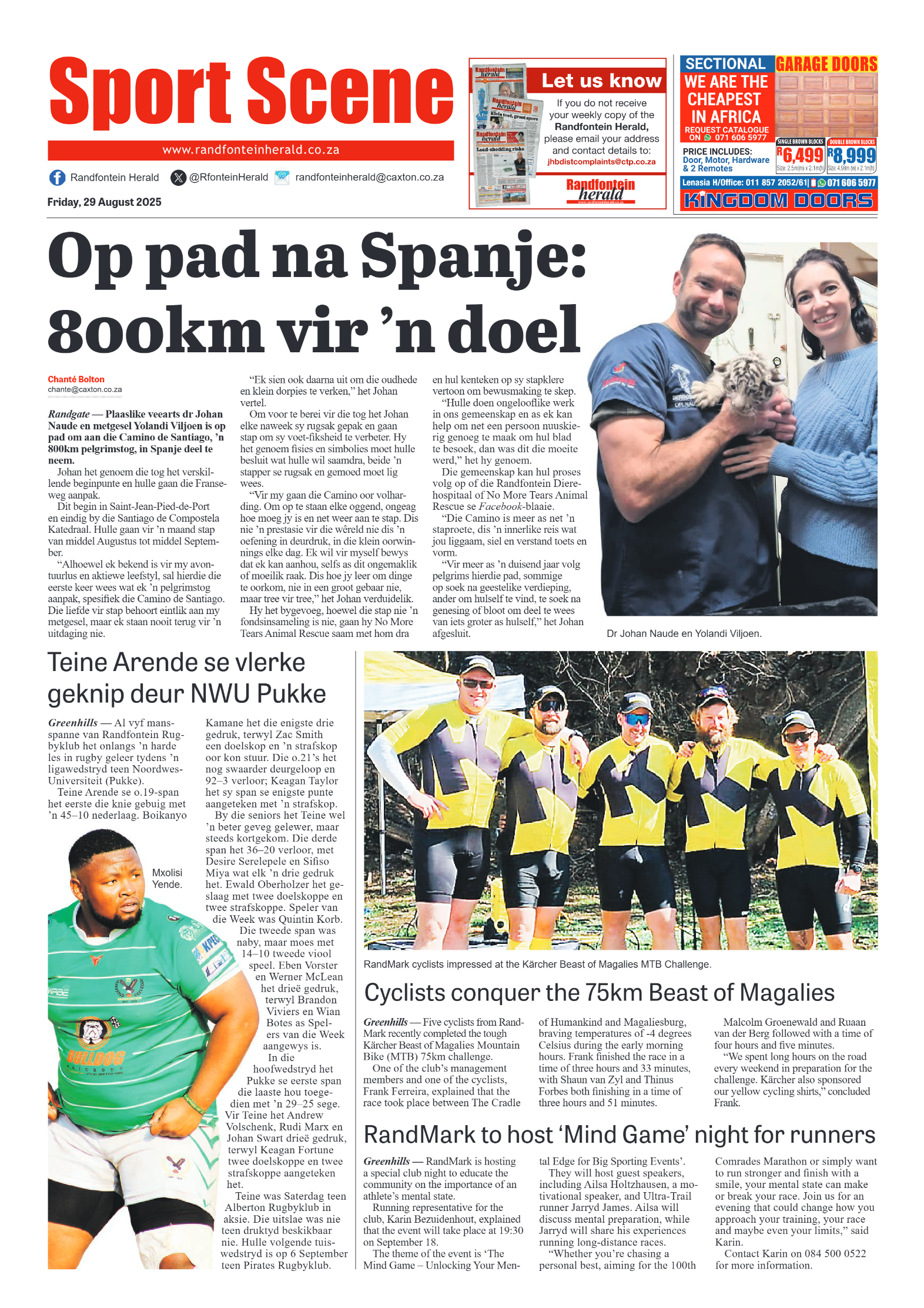Randfontein Herald 29 August 2025 page 8