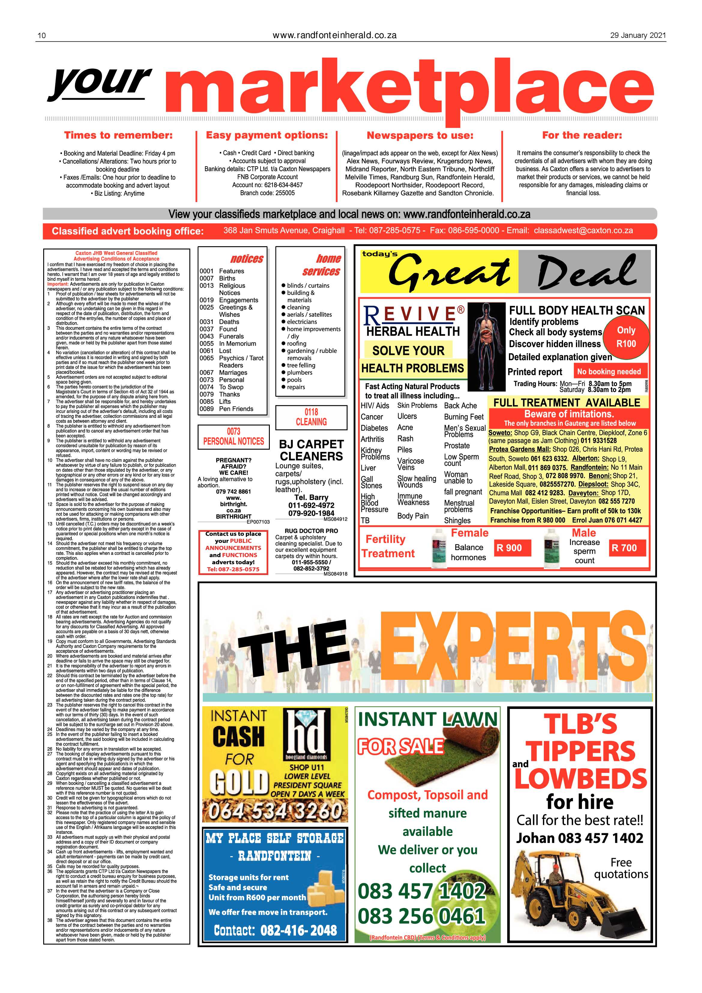Randfontein Herald 29 January 2021 page 10