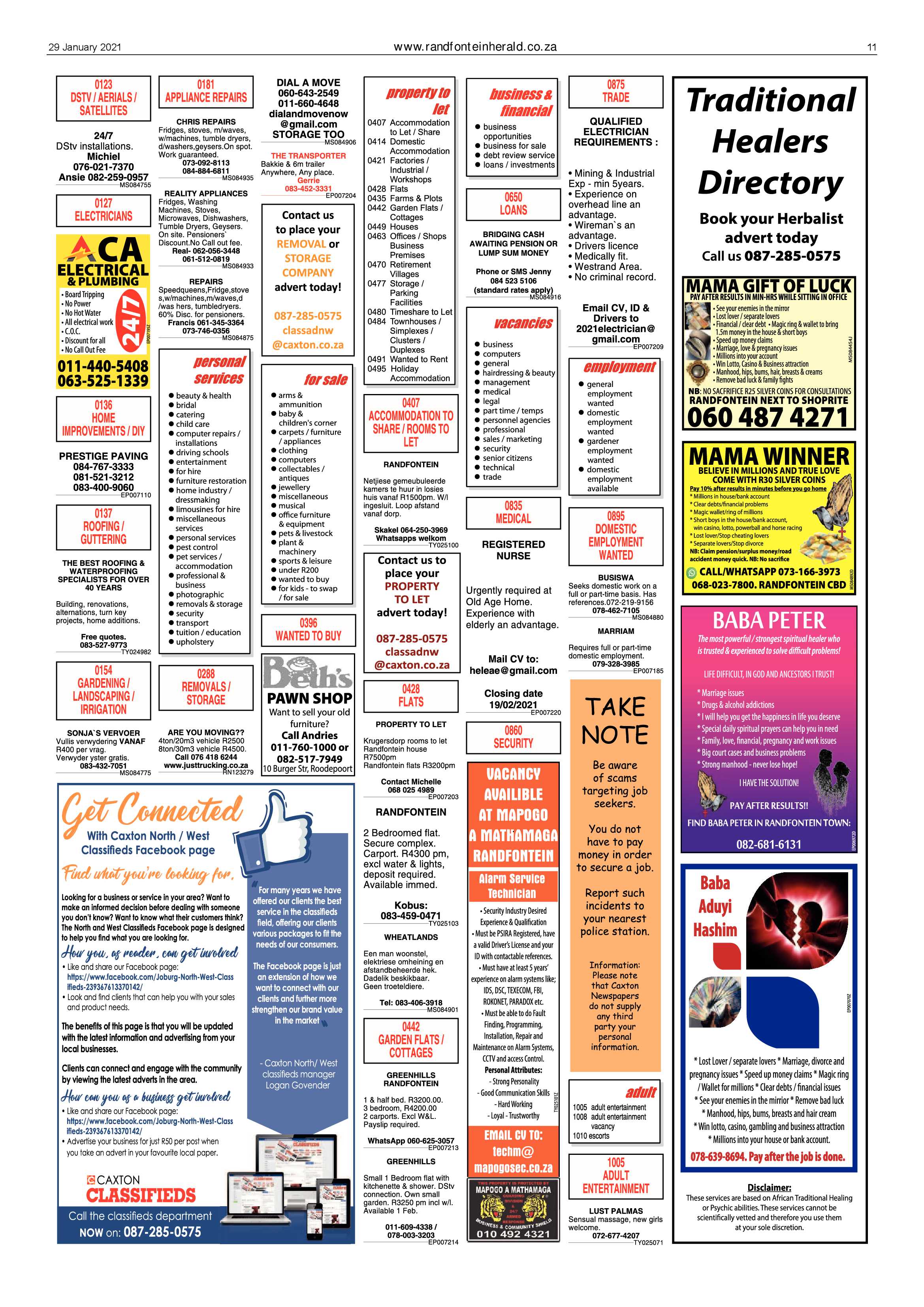 Randfontein Herald 29 January 2021 page 11
