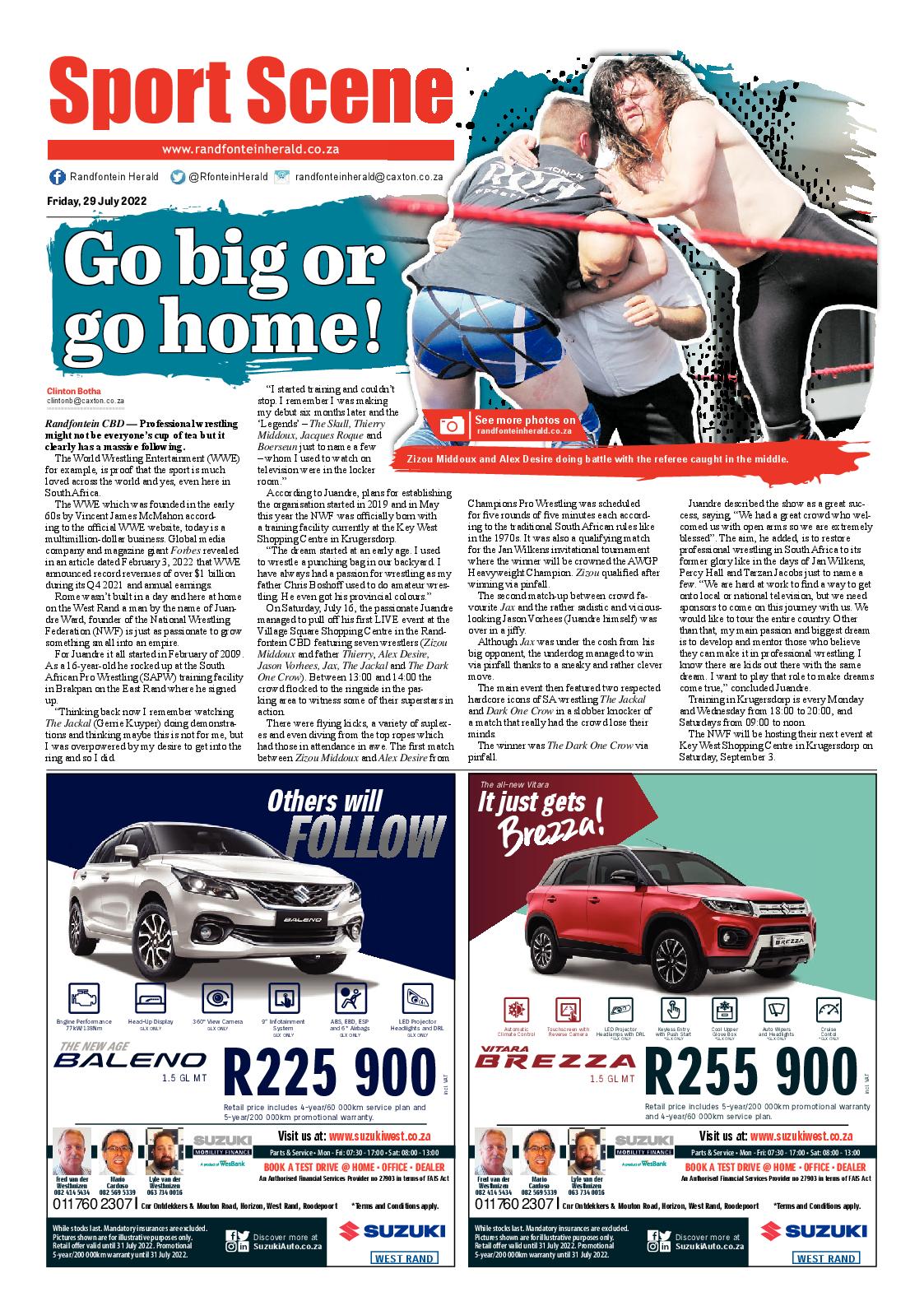 Randfontein Herald 29 July 2022 page 12
