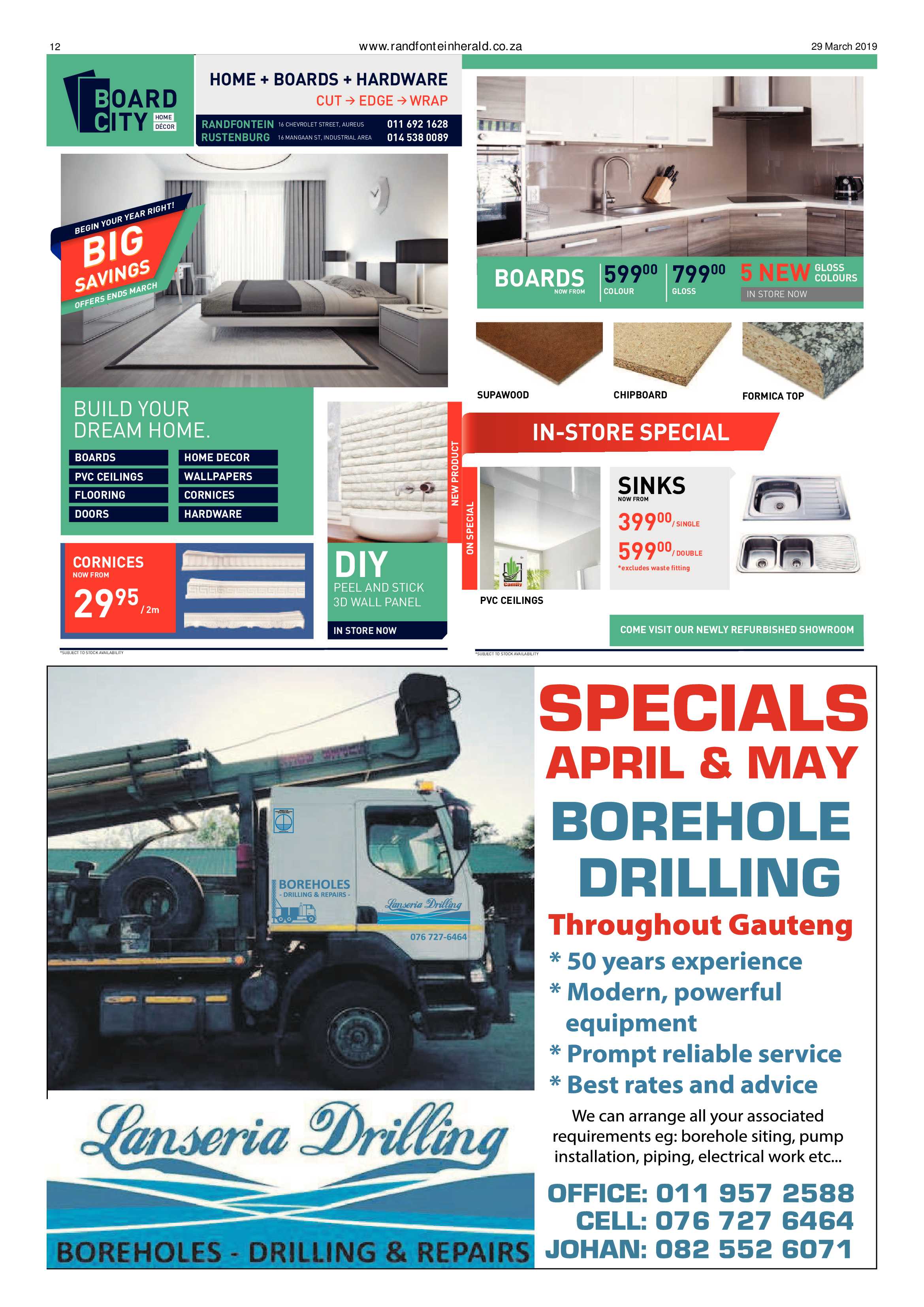 Randfontein Herald 29 March 2019 page 12