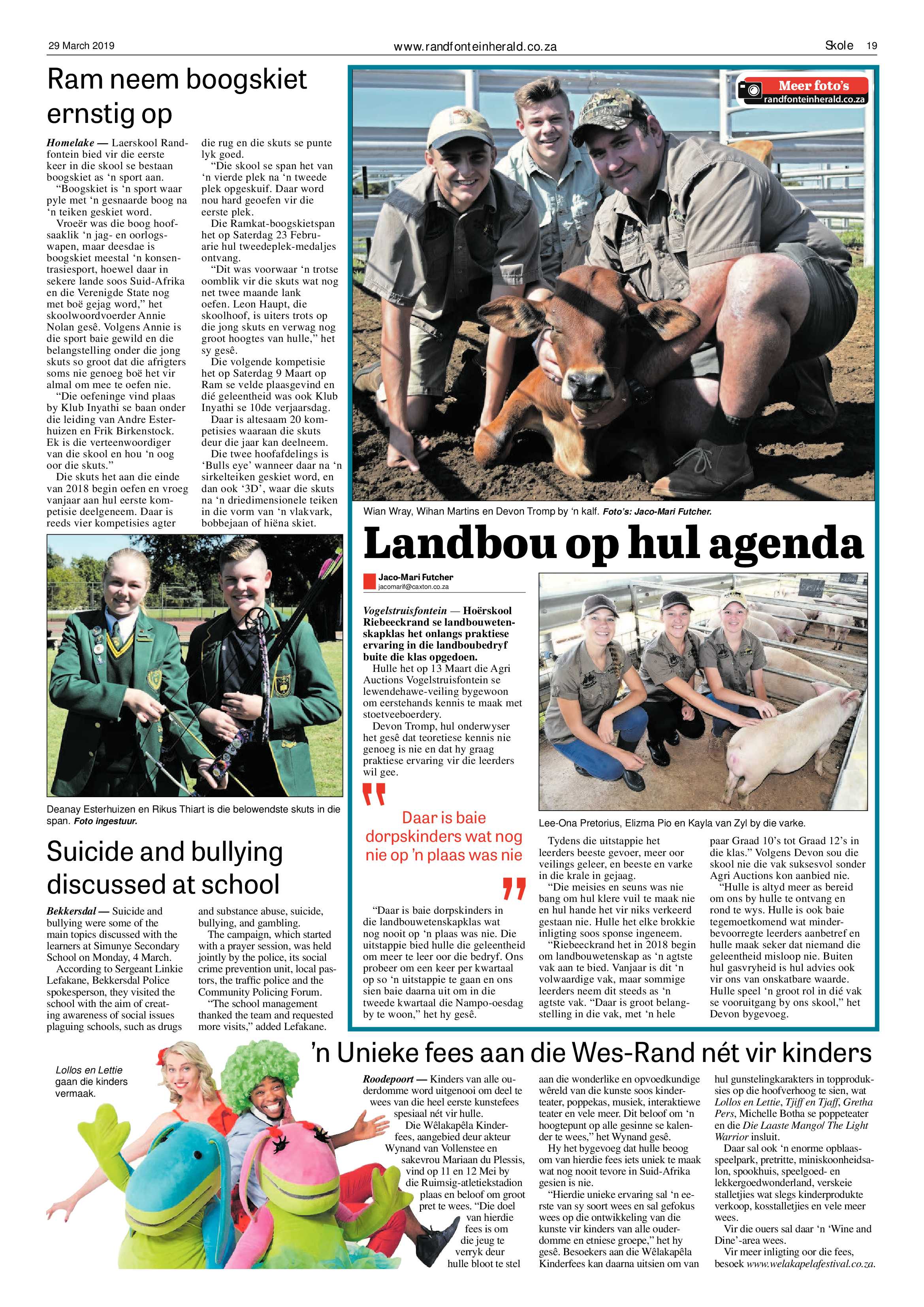 Randfontein Herald 29 March 2019 page 19