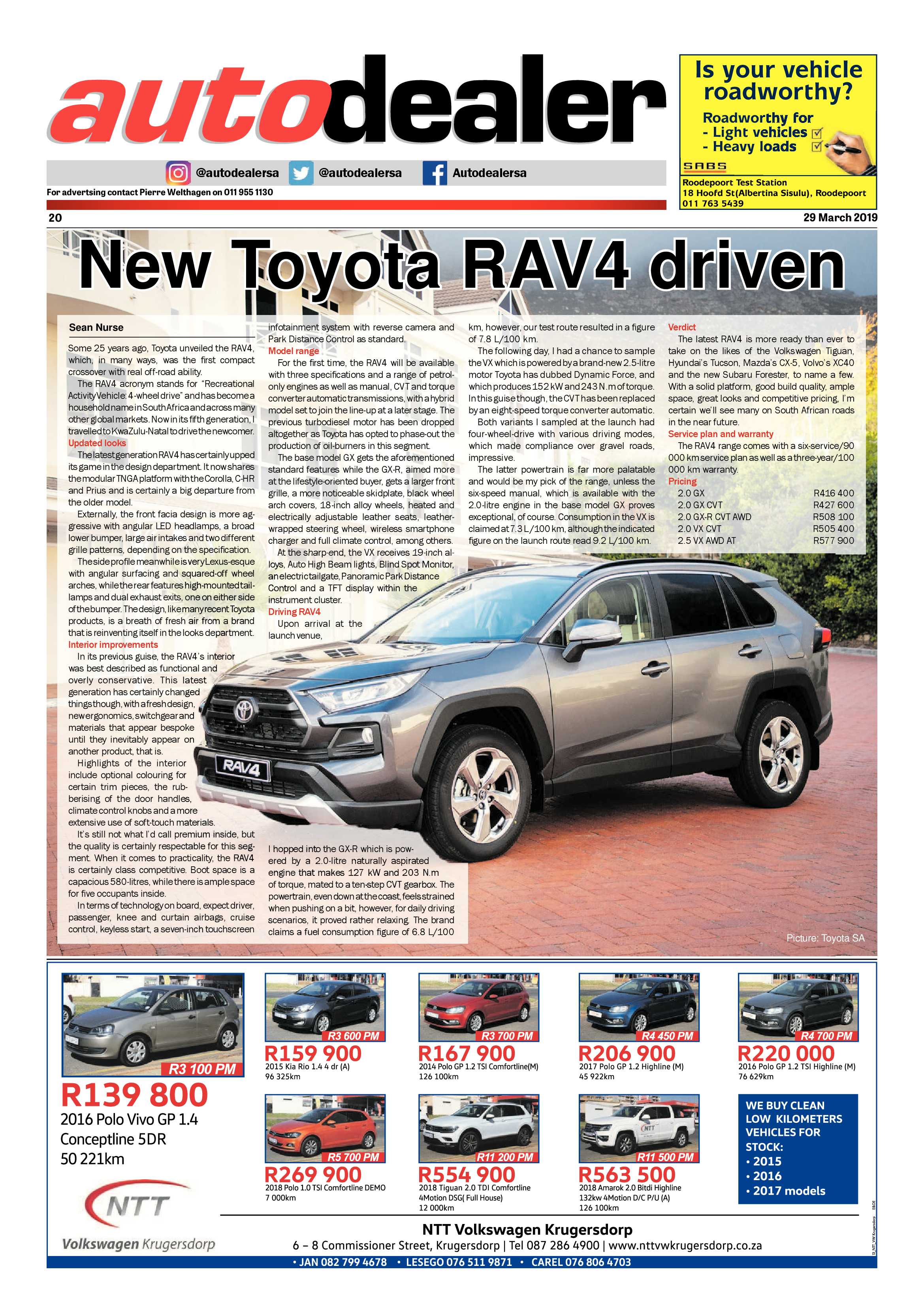 Randfontein Herald 29 March 2019 page 20