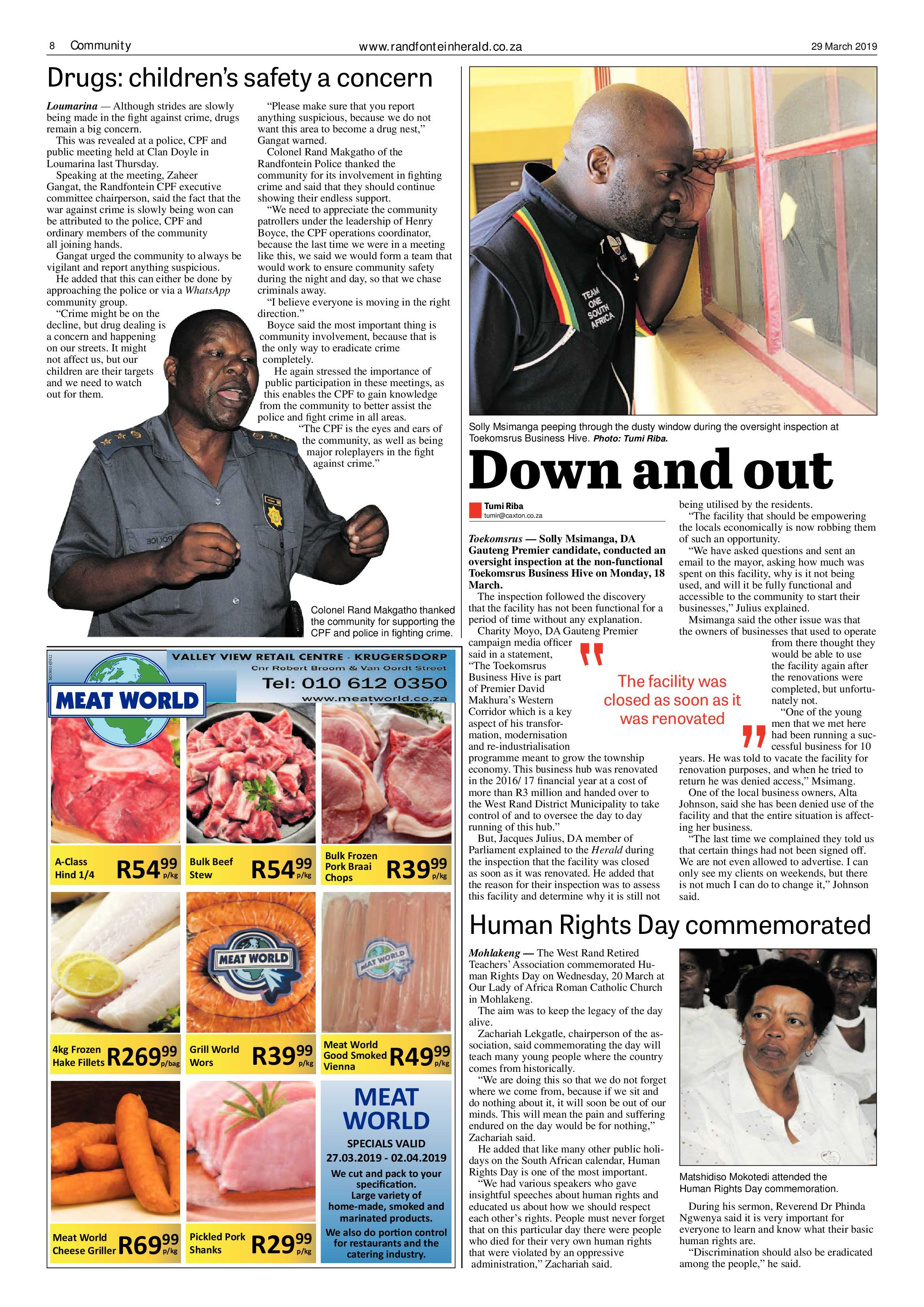 Randfontein Herald 29 March 2019 page 8