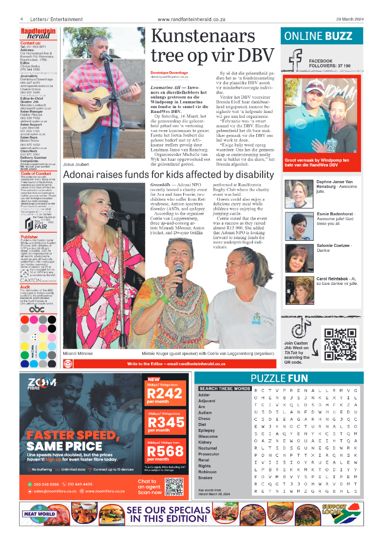 Randfontein Herald 29 March 2024 page 4