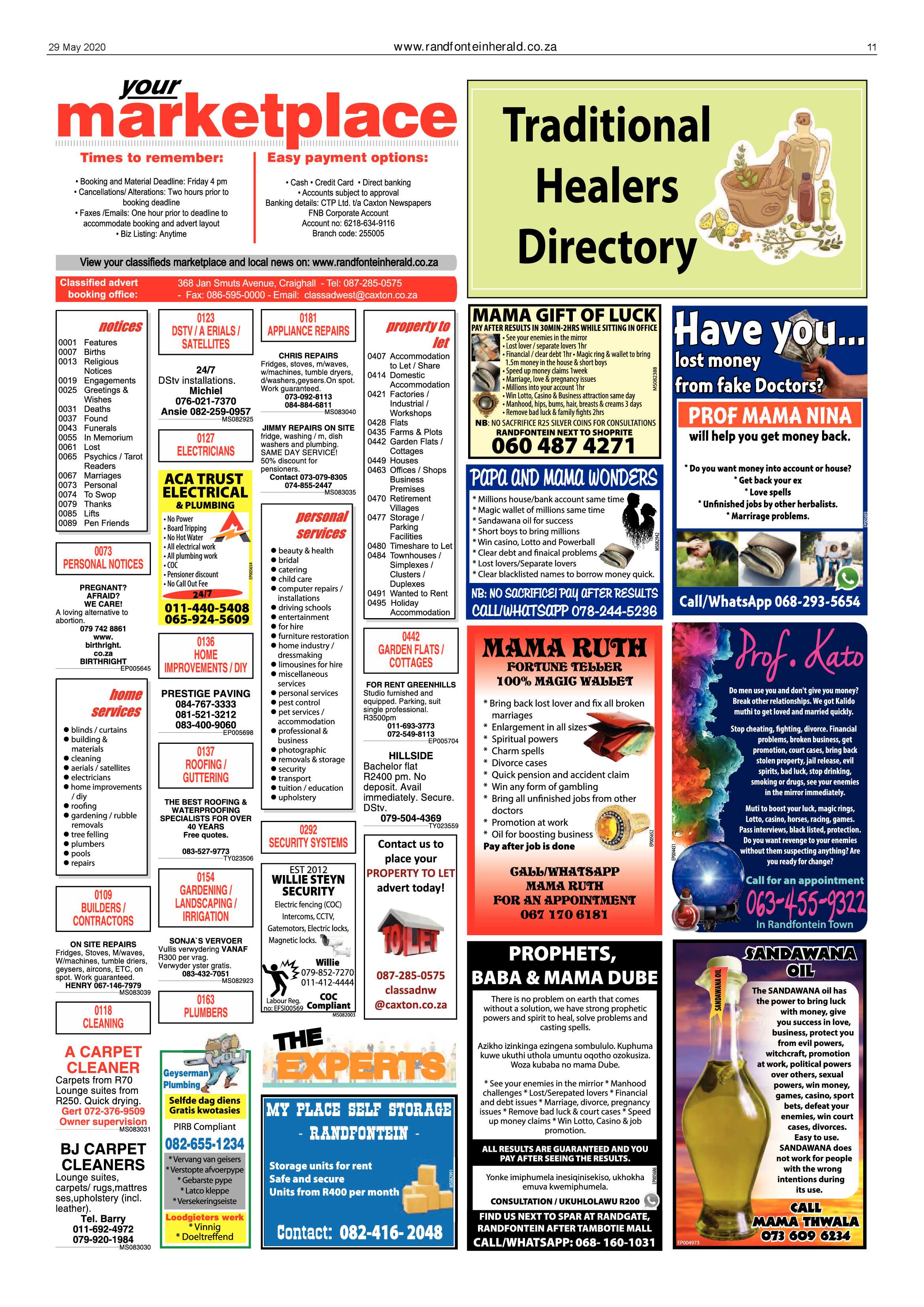 Randfontein Herald 29 May 2020 page 11
