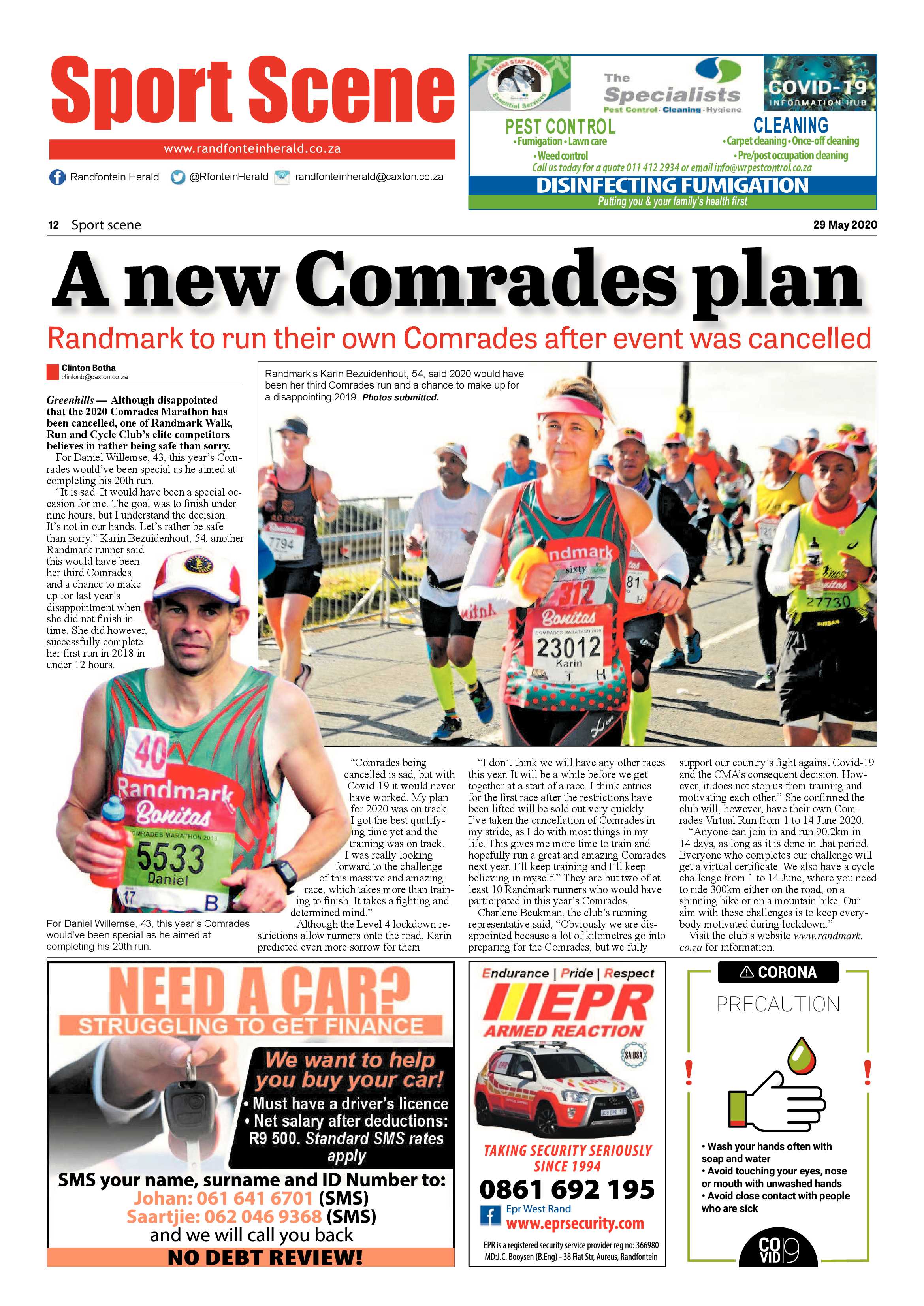 Randfontein Herald 29 May 2020 page 12